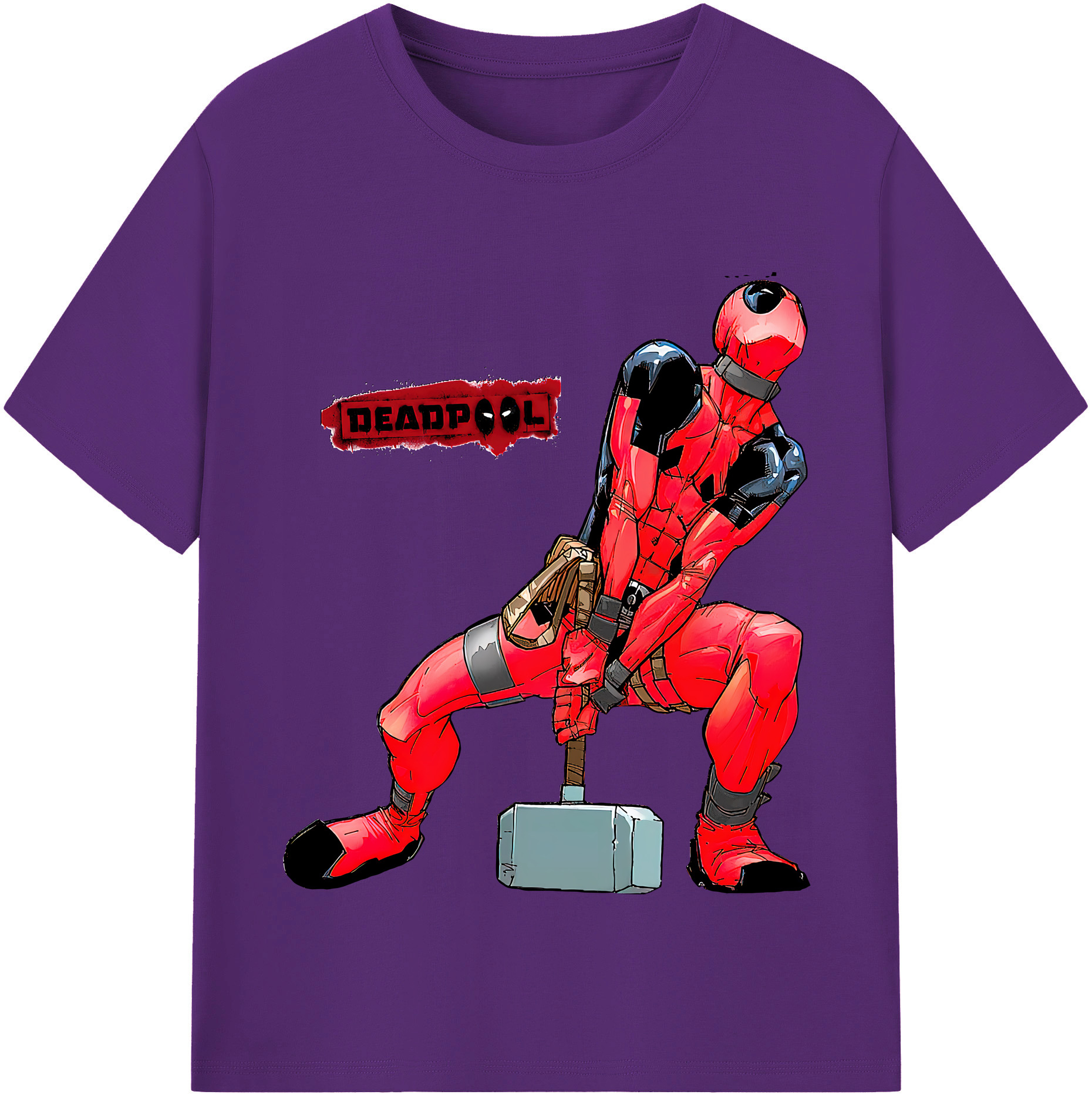 （画像用） Deadpool デッドプール 綿100％半袖Tシャツ（フロントプリント）