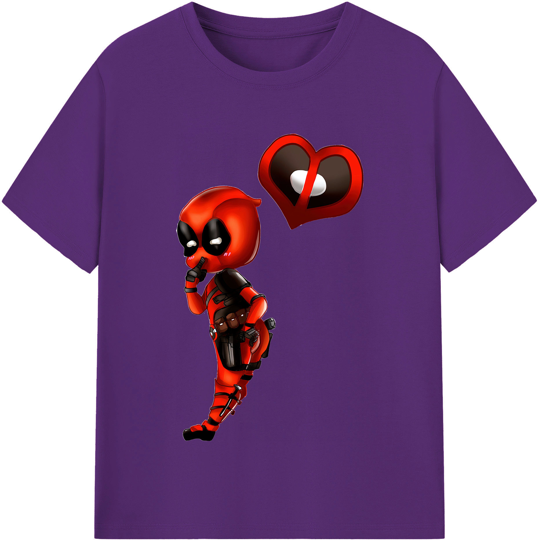 （画像用） Deadpool デッドプール 綿100％半袖Tシャツ（フロントプリント）