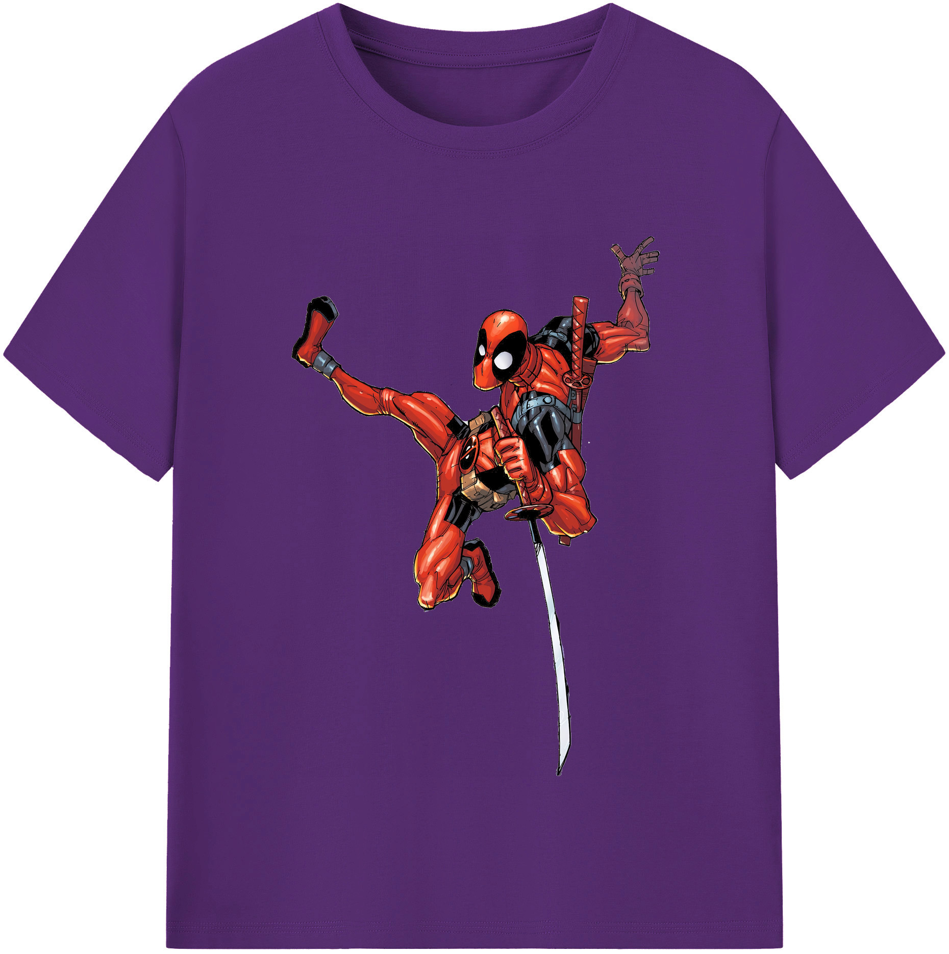（画像用） Deadpool デッドプール 綿100％半袖Tシャツ（フロントプリント）