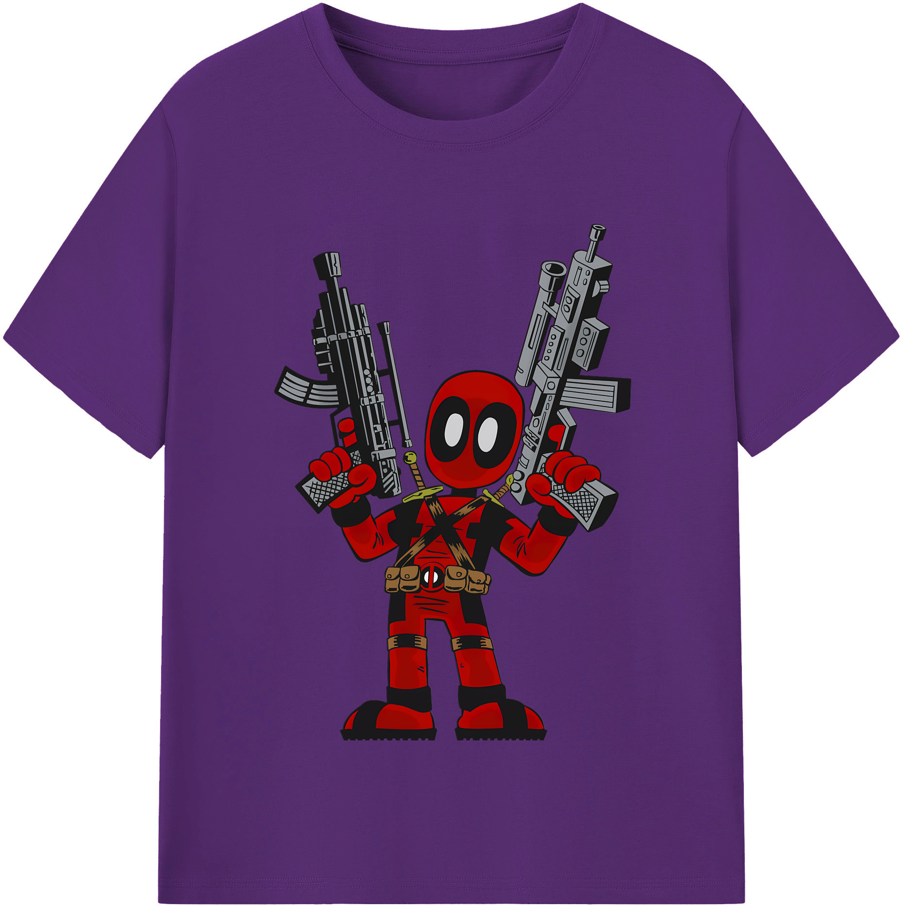 （画像用） Deadpool デッドプール 綿100％半袖Tシャツ（フロントプリント）