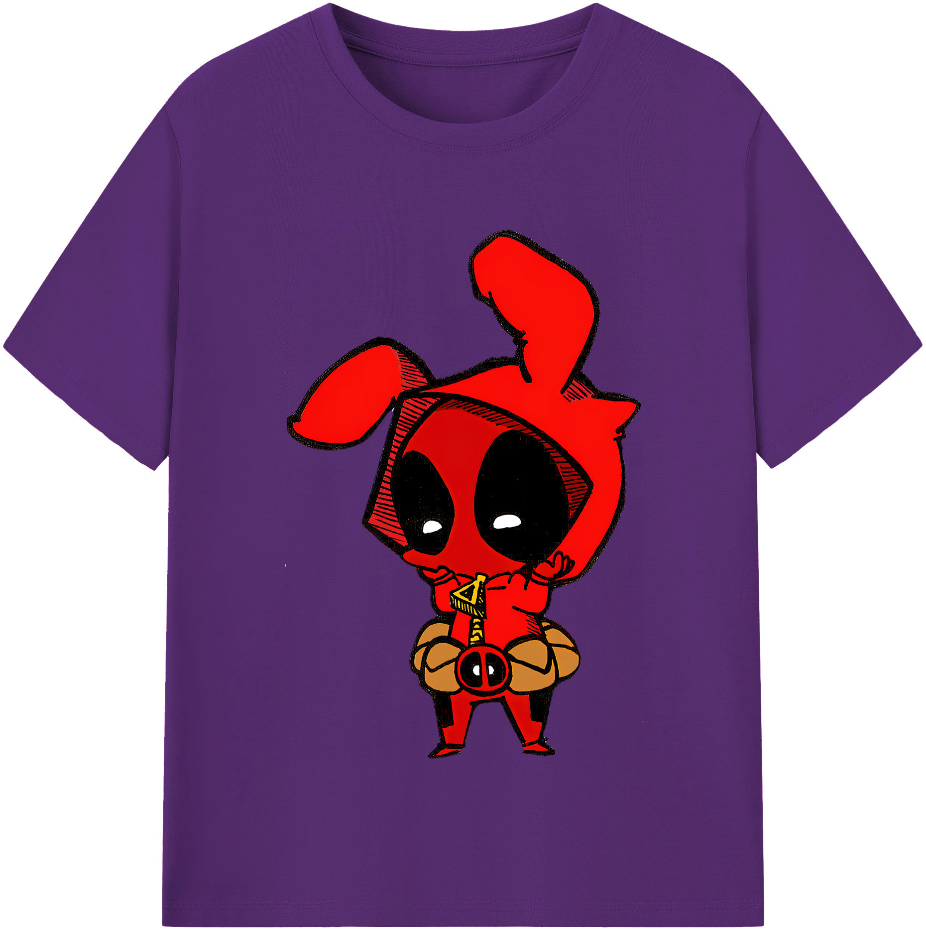 （画像用） Deadpool デッドプール 綿100％半袖Tシャツ（フロントプリント）