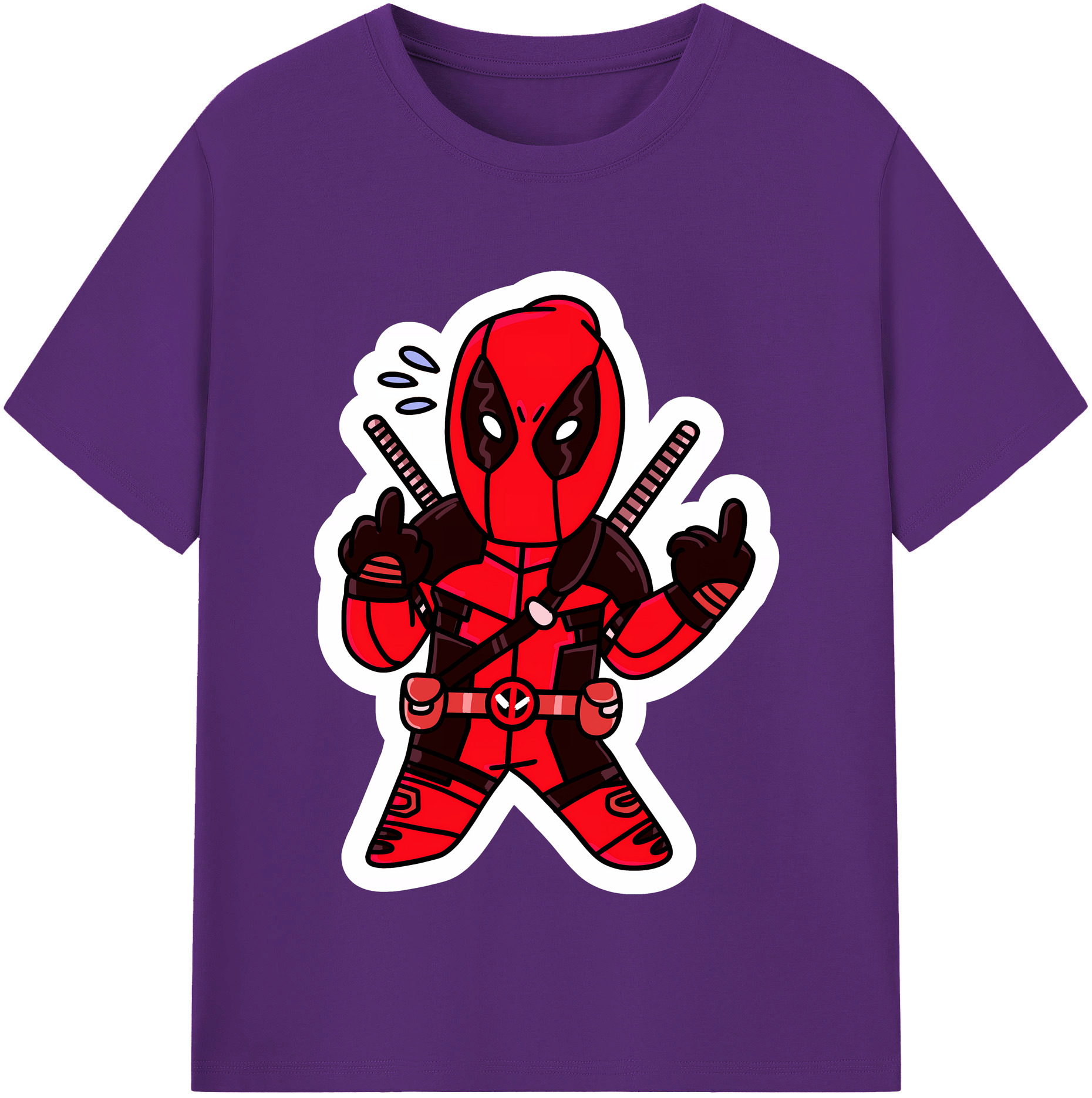 （画像用） Deadpool デッドプール 綿100％半袖Tシャツ（フロントプリント）