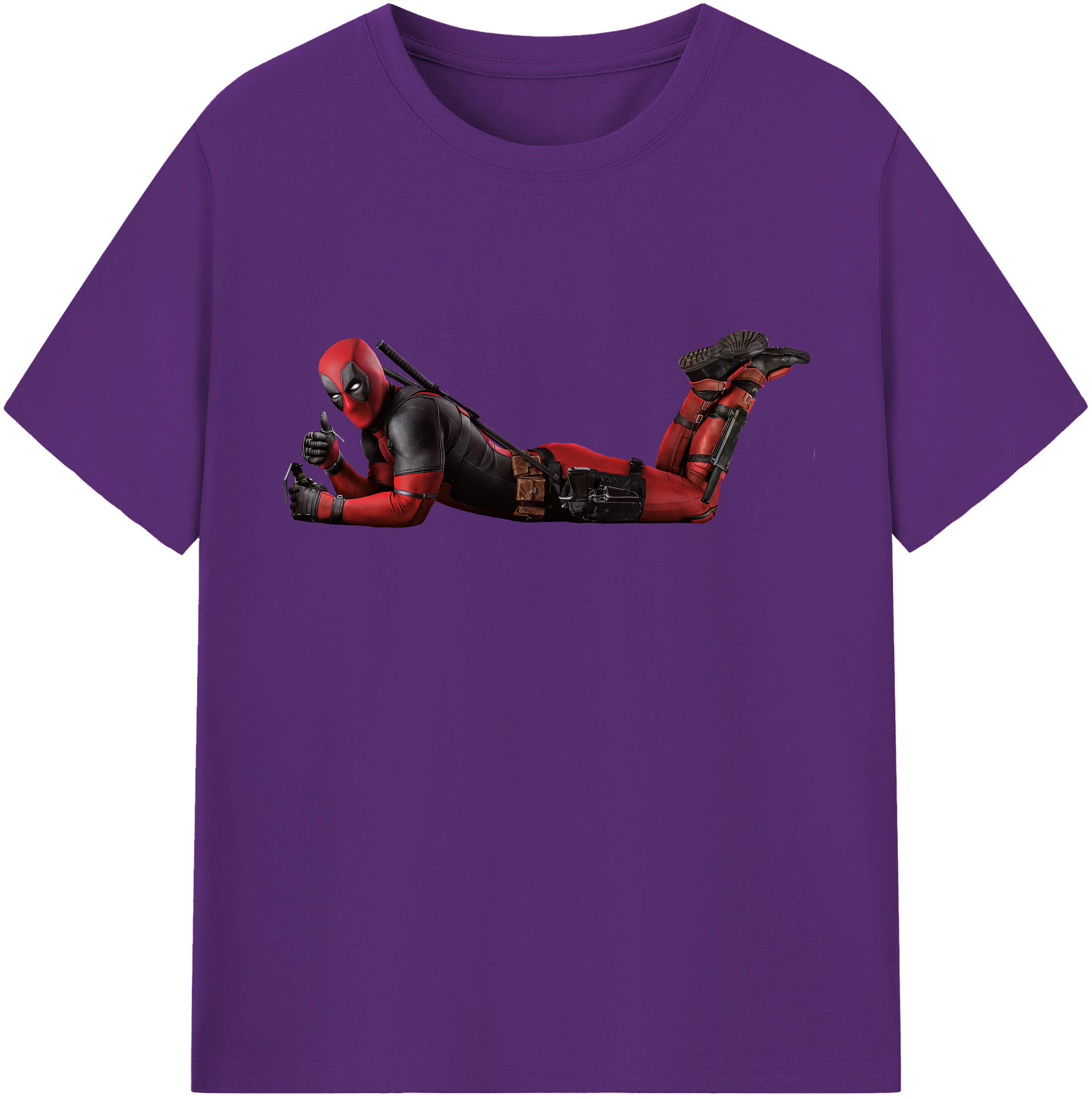 （画像用） Deadpool デッドプール 綿100％半袖Tシャツ（フロントプリント）