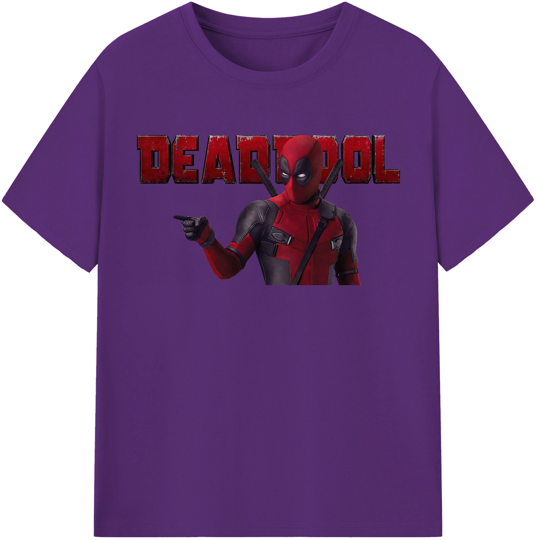 （画像用） Deadpool デッドプール 綿100％半袖Tシャツ（フロントプリント）