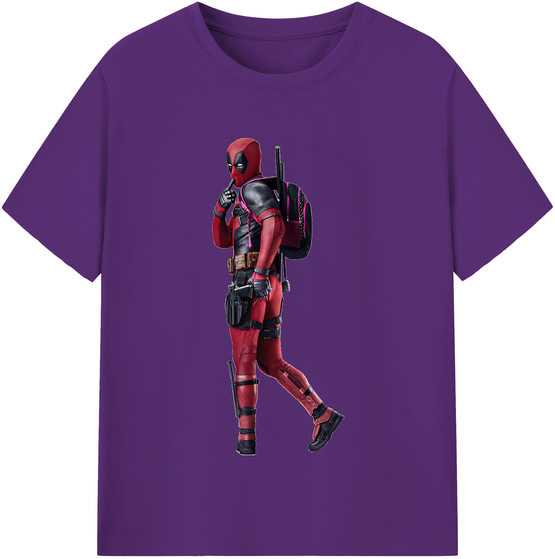 （画像用） Deadpool デッドプール 綿100％半袖Tシャツ（フロントプリント）