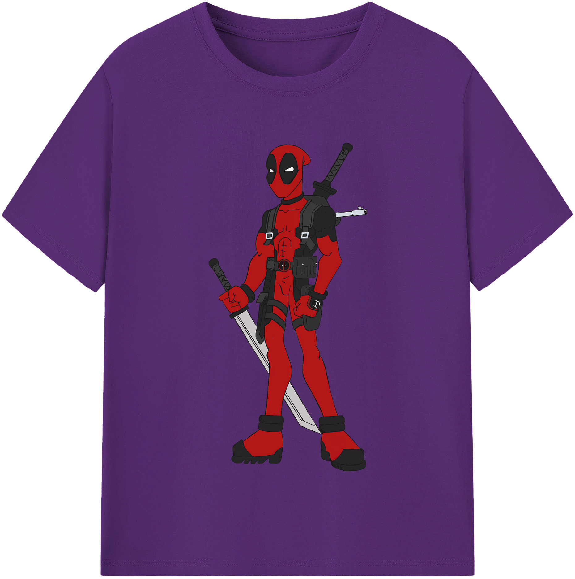 （画像用） Deadpool デッドプール 綿100％半袖Tシャツ（フロントプリント）