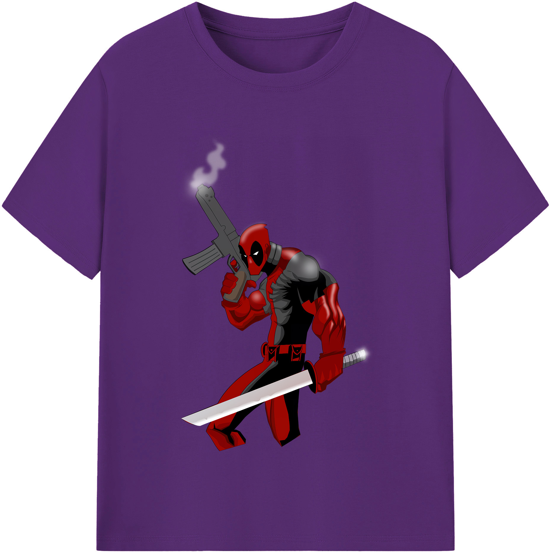 （画像用） Deadpool デッドプール 綿100％半袖Tシャツ（フロントプリント）