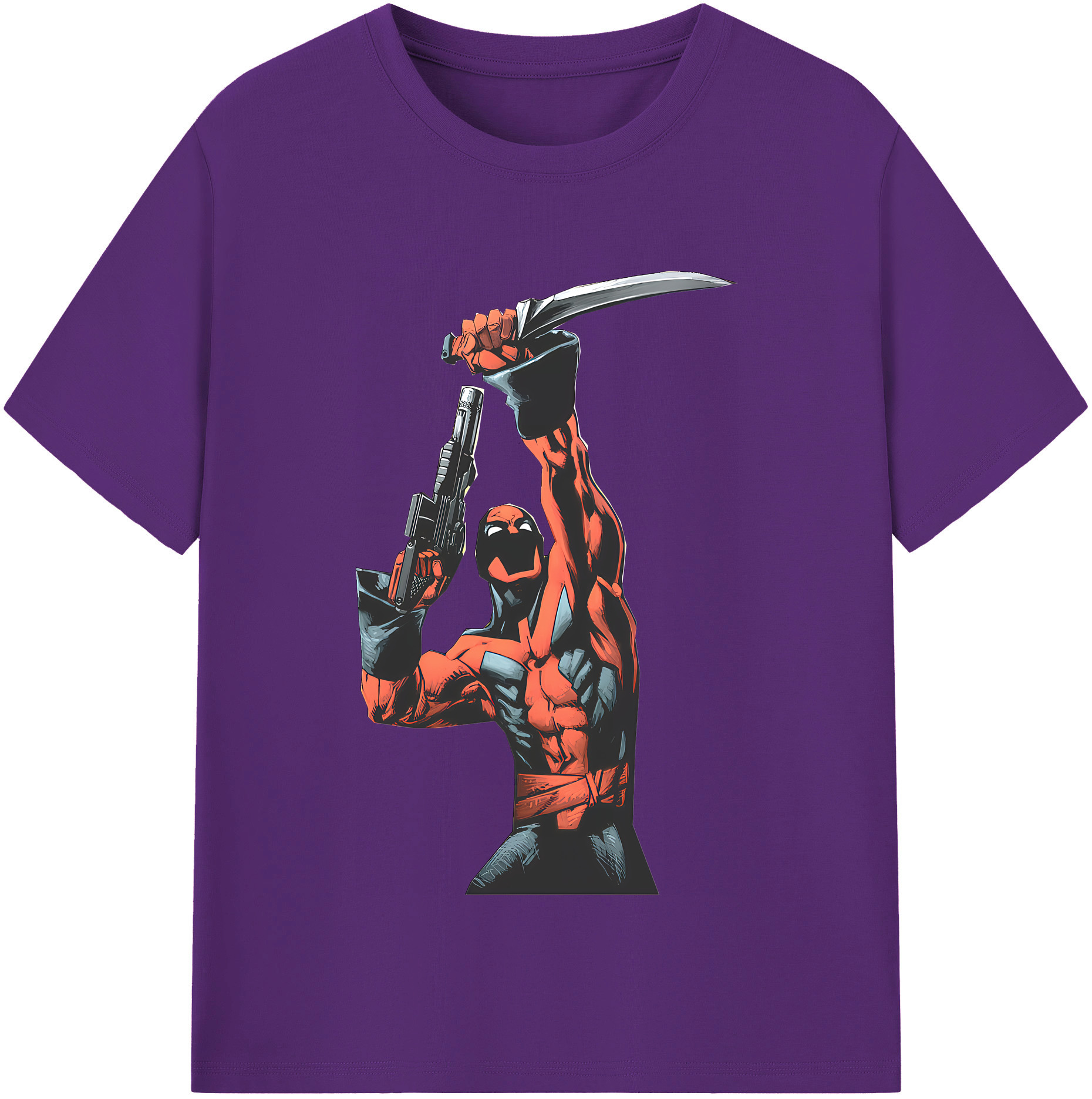 （画像用） Deadpool デッドプール 綿100％半袖Tシャツ（フロントプリント）