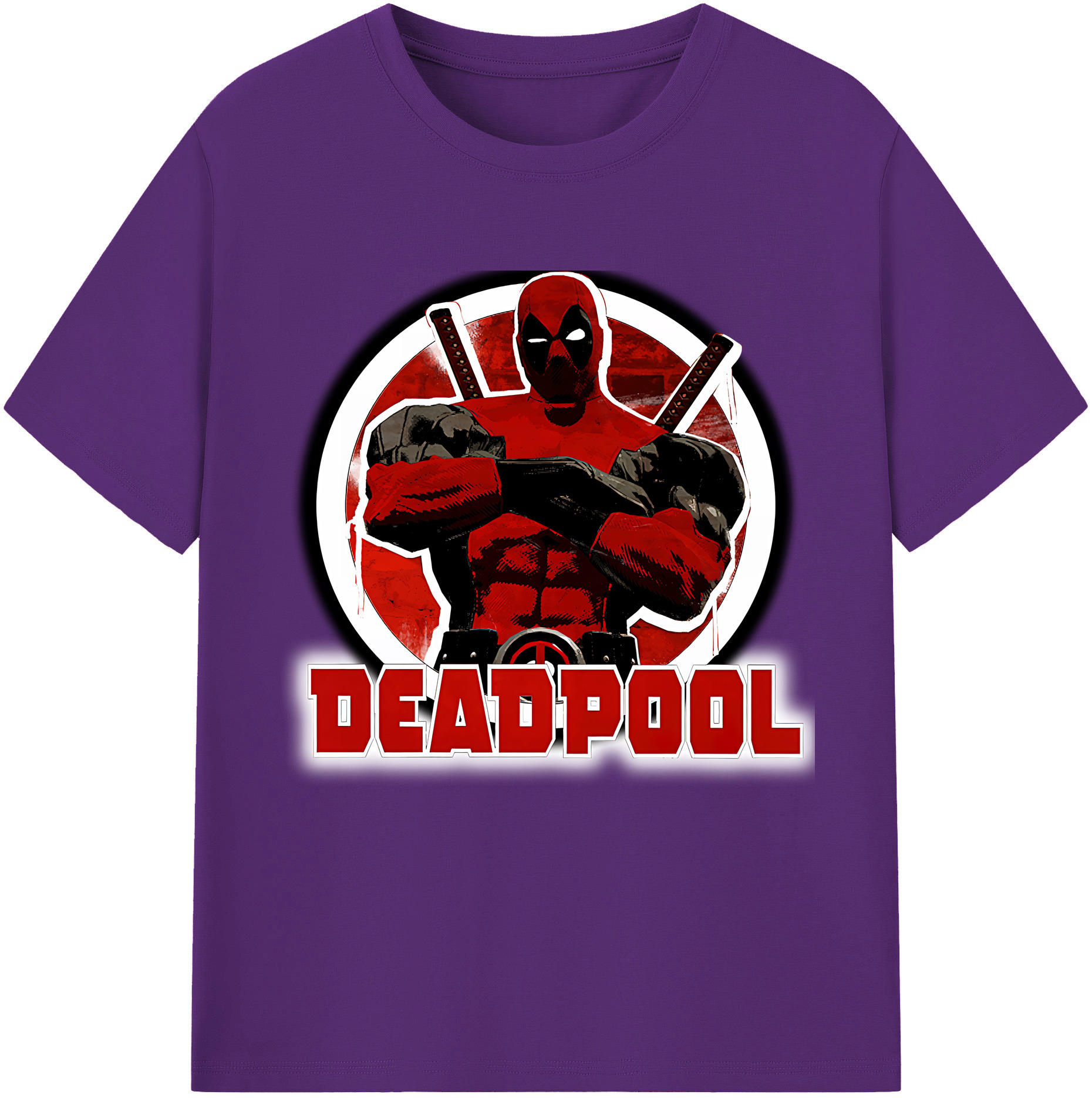 （画像用） Deadpool デッドプール 綿100％半袖Tシャツ（フロントプリント）