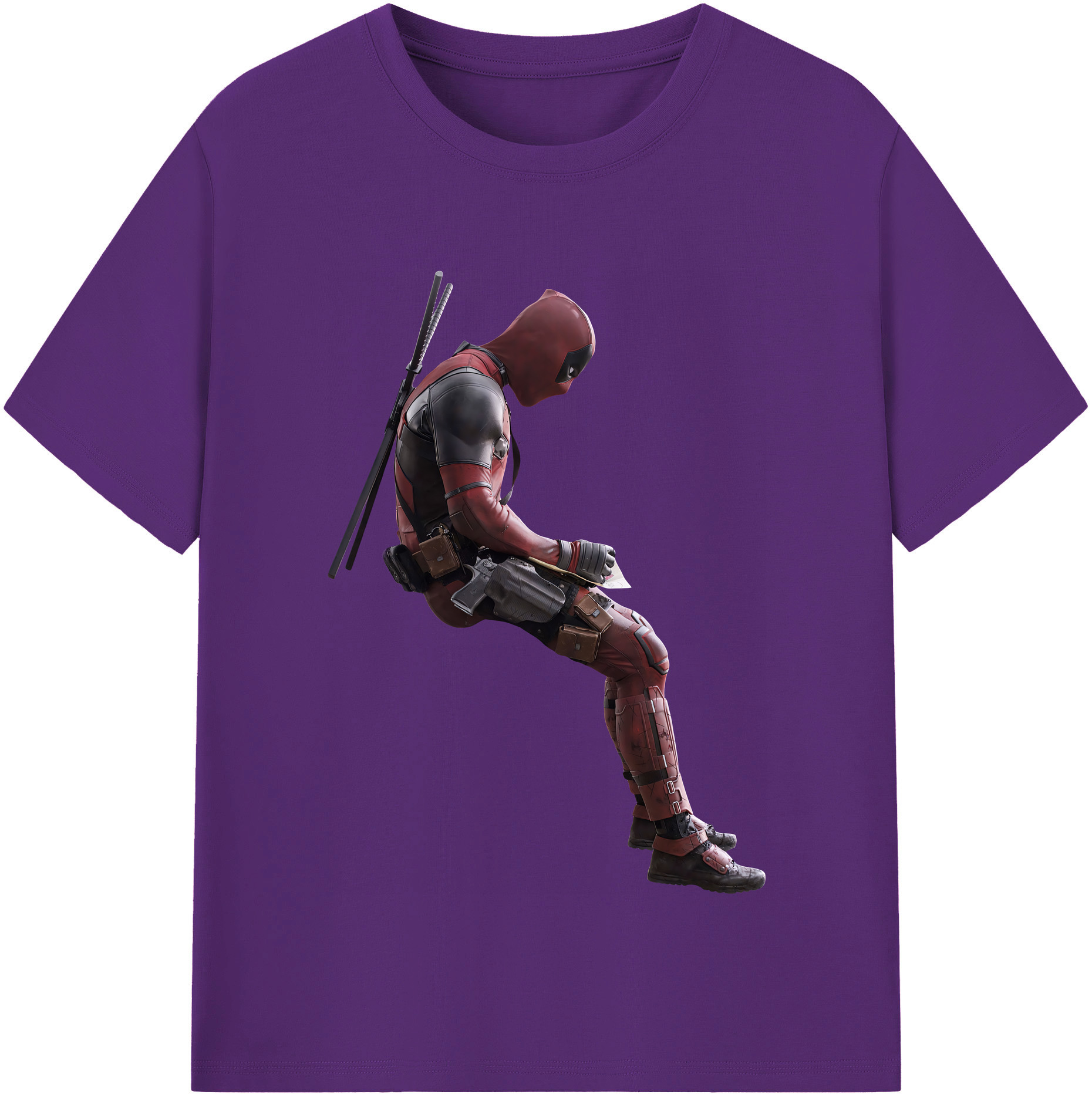 （画像用） Deadpool デッドプール 綿100％半袖Tシャツ（フロントプリント）