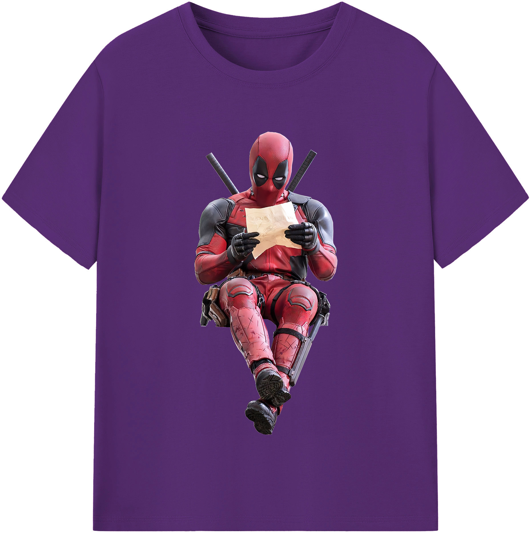 （画像用） Deadpool デッドプール 綿100％半袖Tシャツ（フロントプリント）