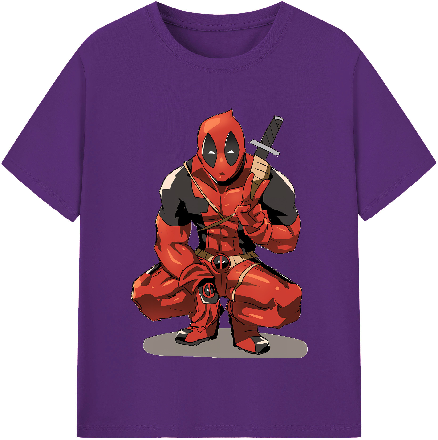 （画像用） Deadpool デッドプール 綿100％半袖Tシャツ（フロントプリント）