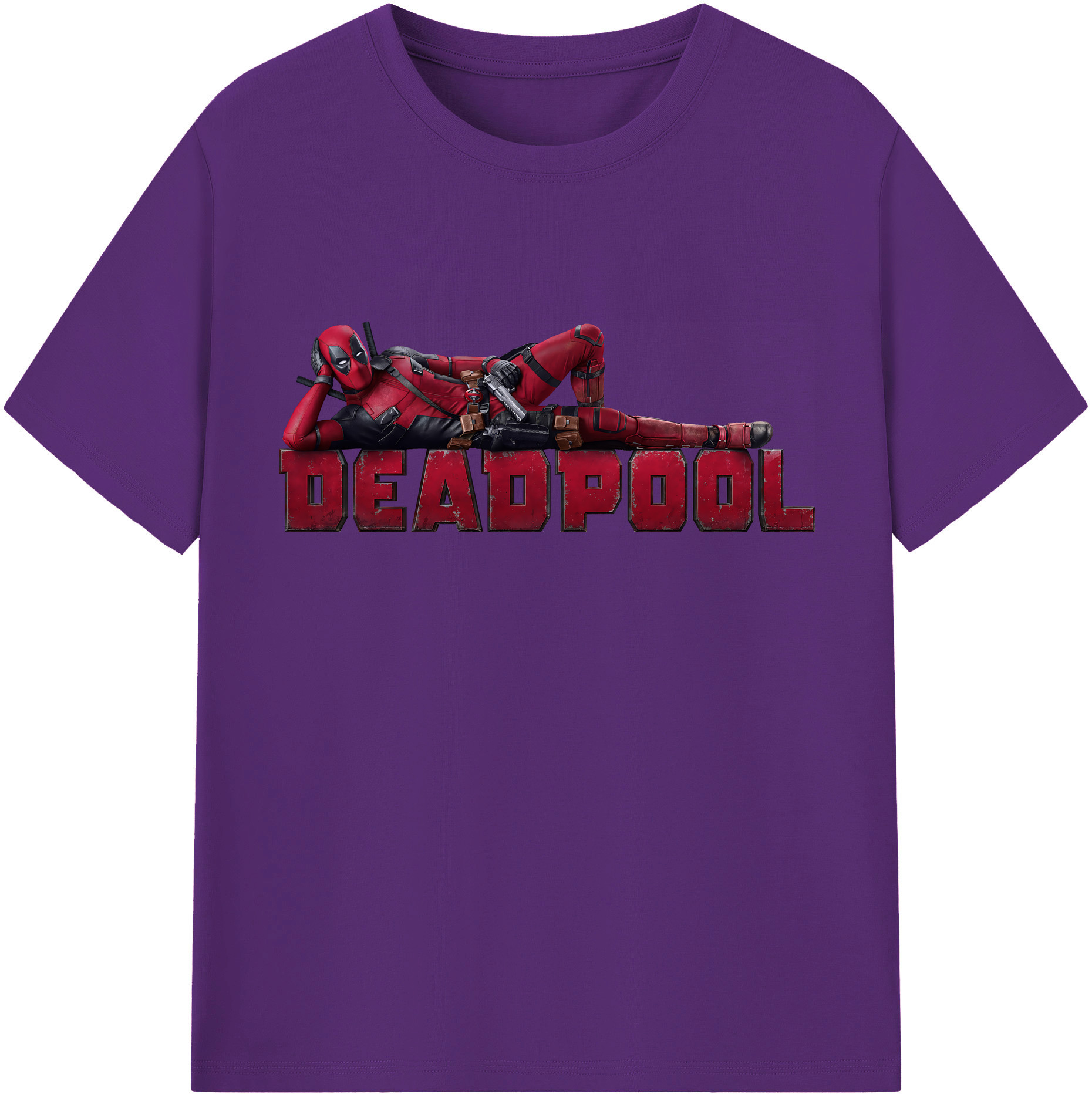 （画像用） Deadpool デッドプール 綿100％半袖Tシャツ（フロントプリント）