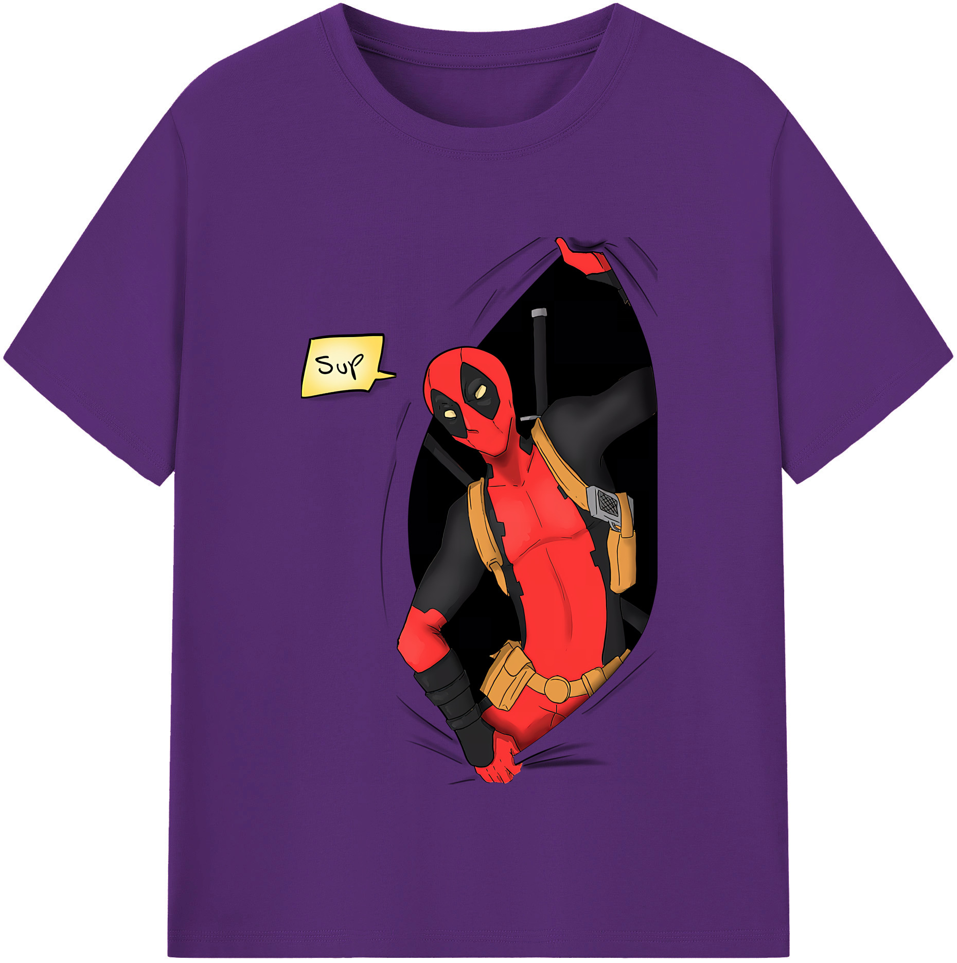 （画像用） Deadpool デッドプール 綿100％半袖Tシャツ（フロントプリント）