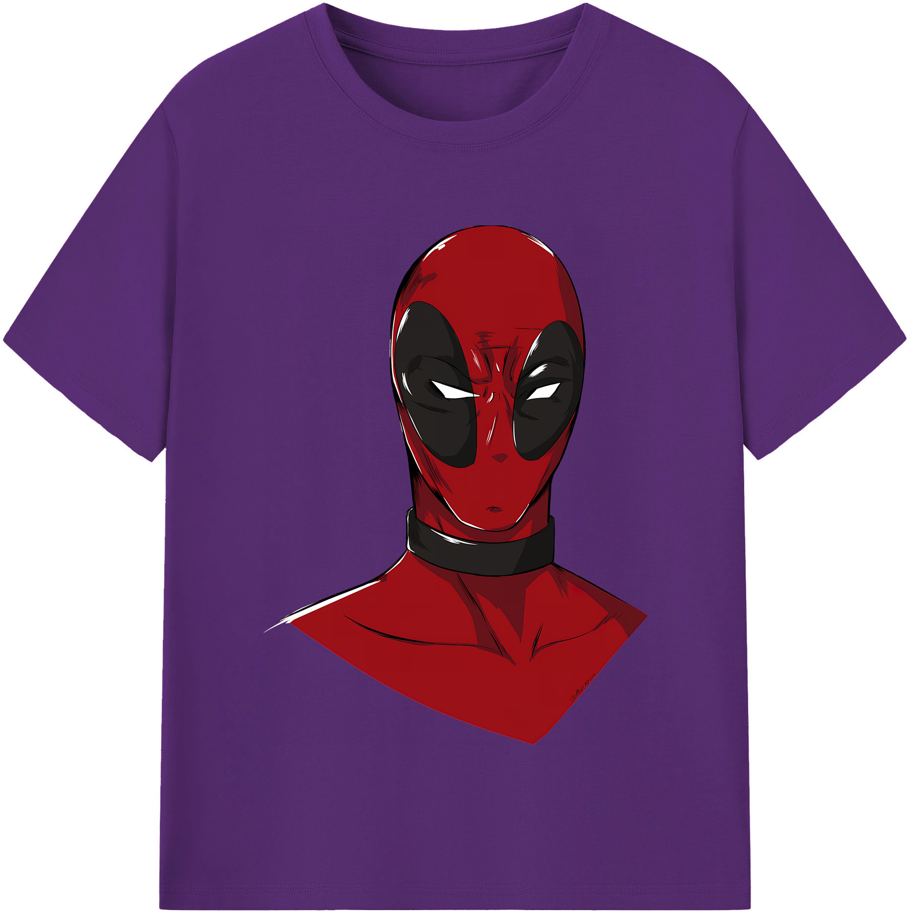 （画像用） Deadpool デッドプール 綿100％半袖Tシャツ（フロントプリント）