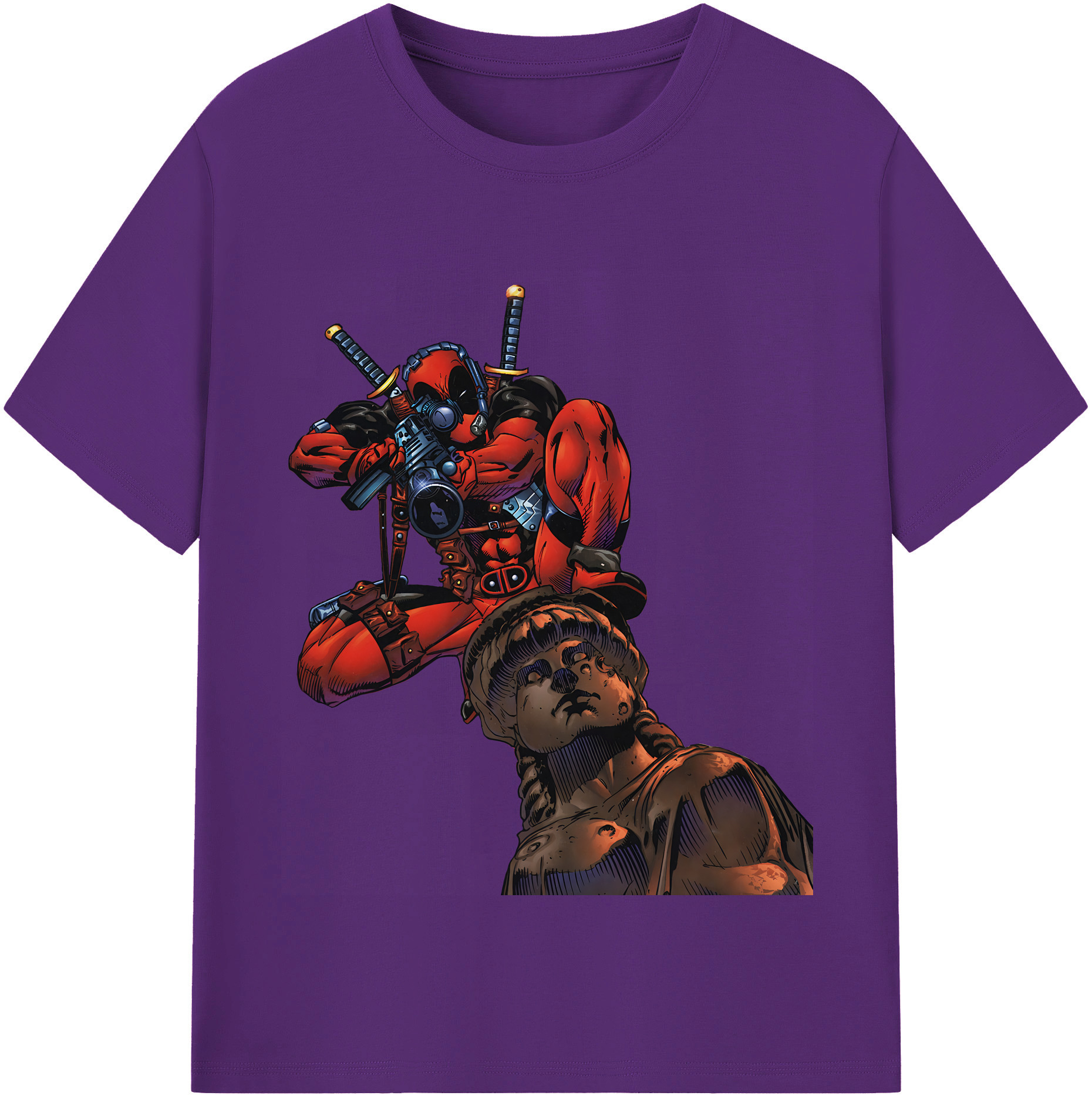 （画像用） Deadpool デッドプール 綿100％半袖Tシャツ（フロントプリント）