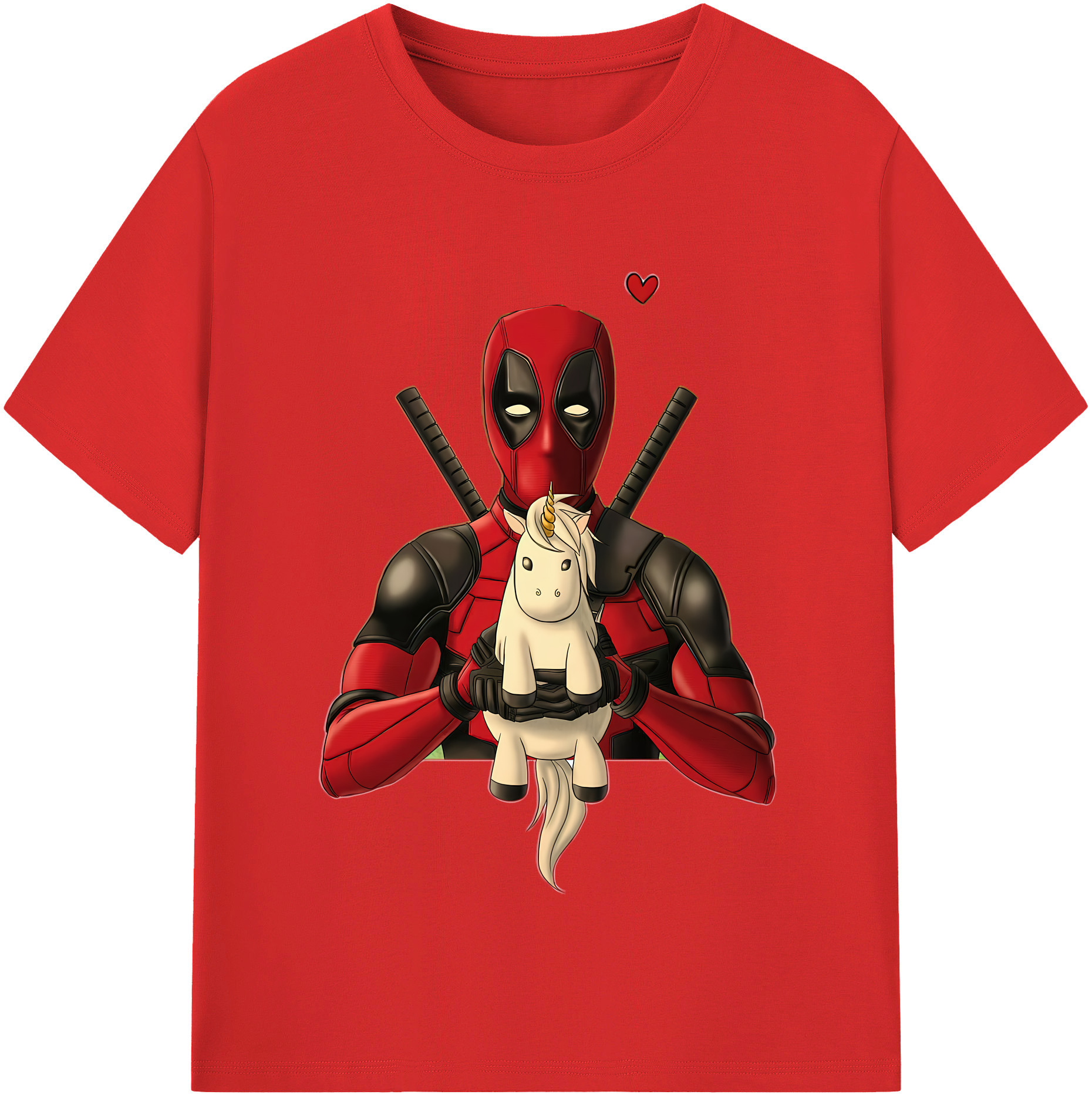 （画像用） Deadpool デッドプール 綿100％半袖Tシャツ（フロントプリント）