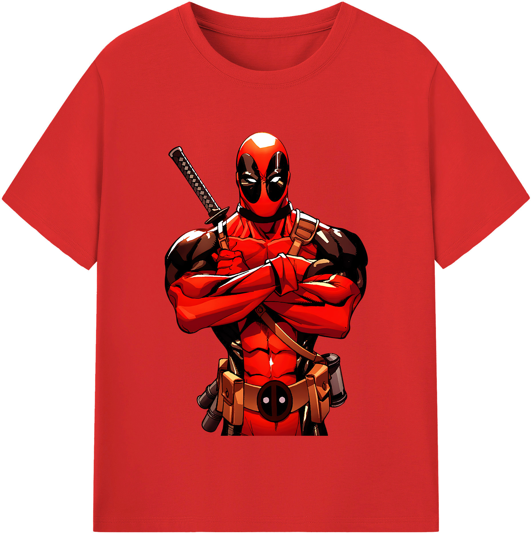 （画像用） Deadpool デッドプール 綿100％半袖Tシャツ（フロントプリント）
