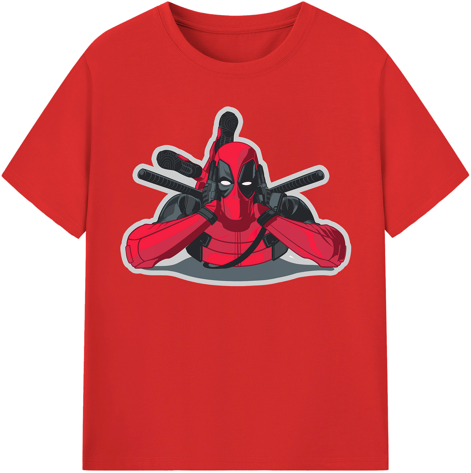 （画像用） Deadpool デッドプール 綿100％半袖Tシャツ（フロントプリント）
