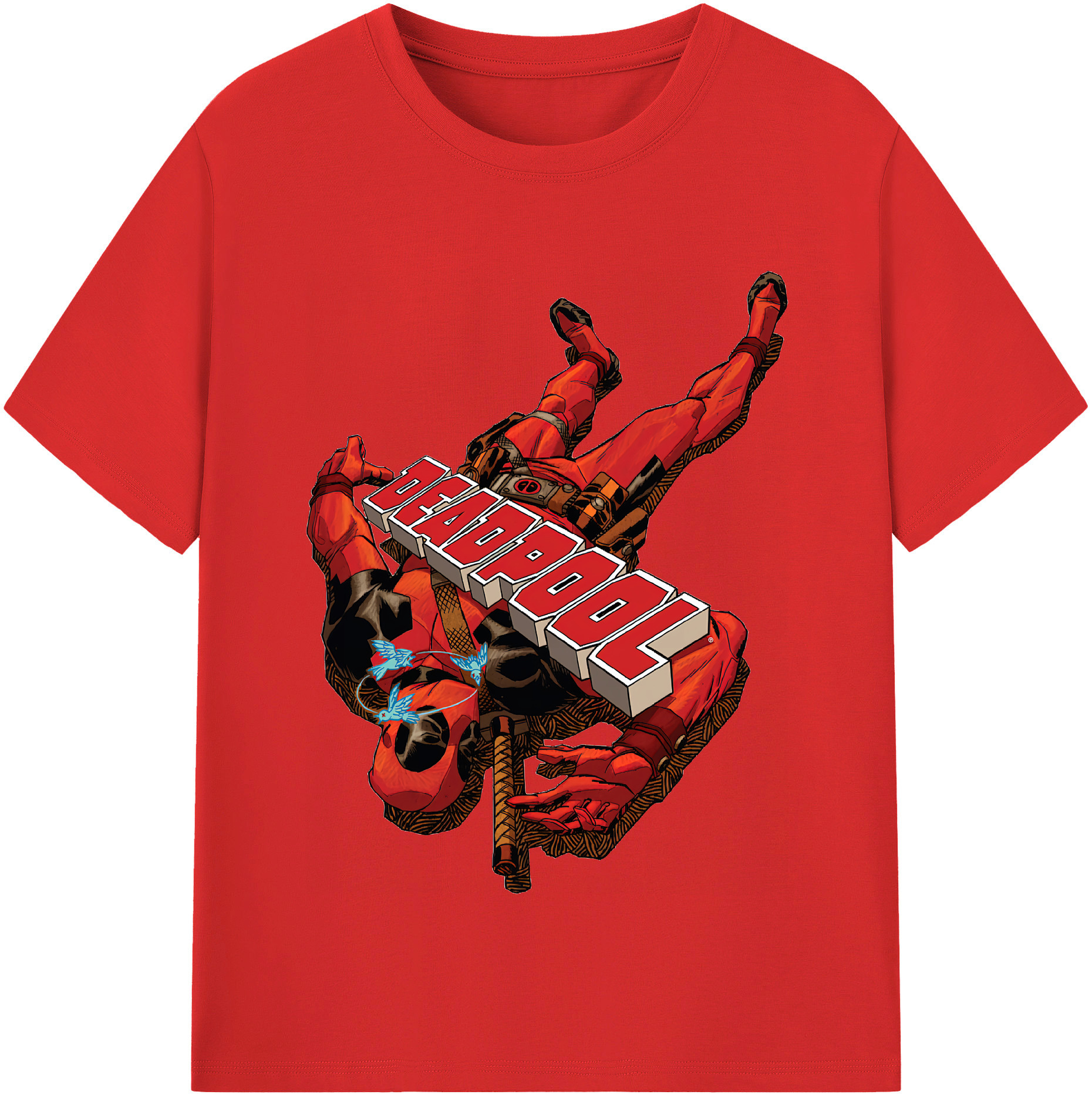 （画像用） Deadpool デッドプール 綿100％半袖Tシャツ（フロントプリント）