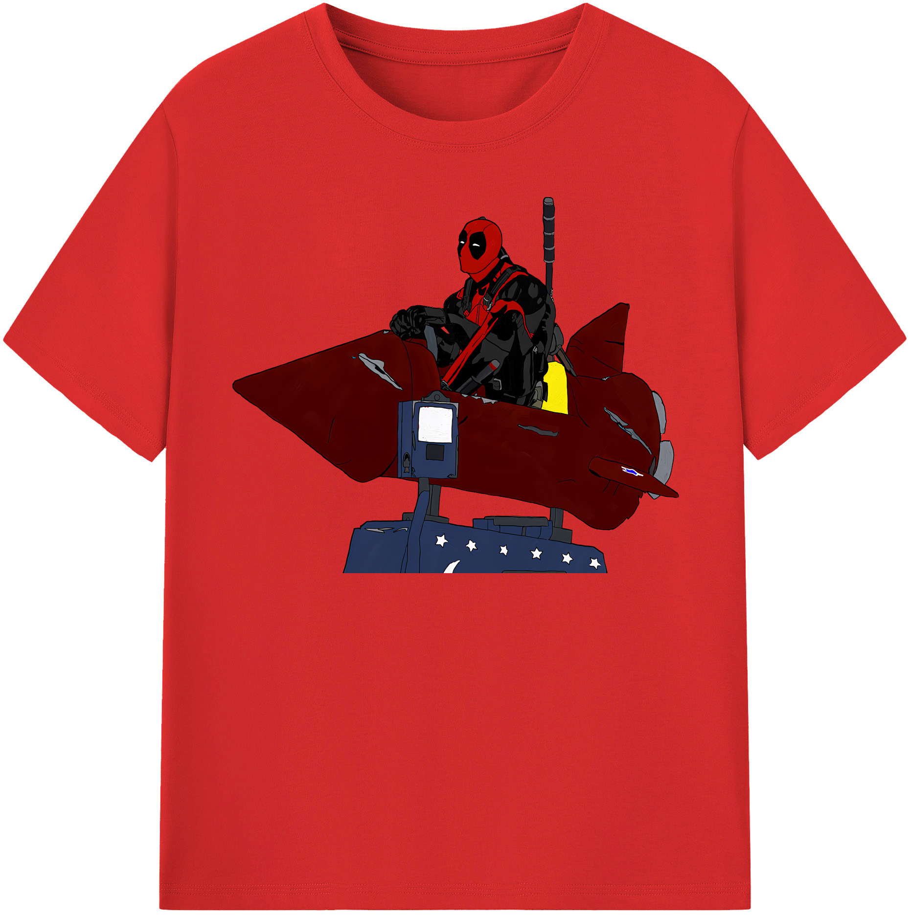 （画像用） Deadpool デッドプール 綿100％半袖Tシャツ（フロントプリント）