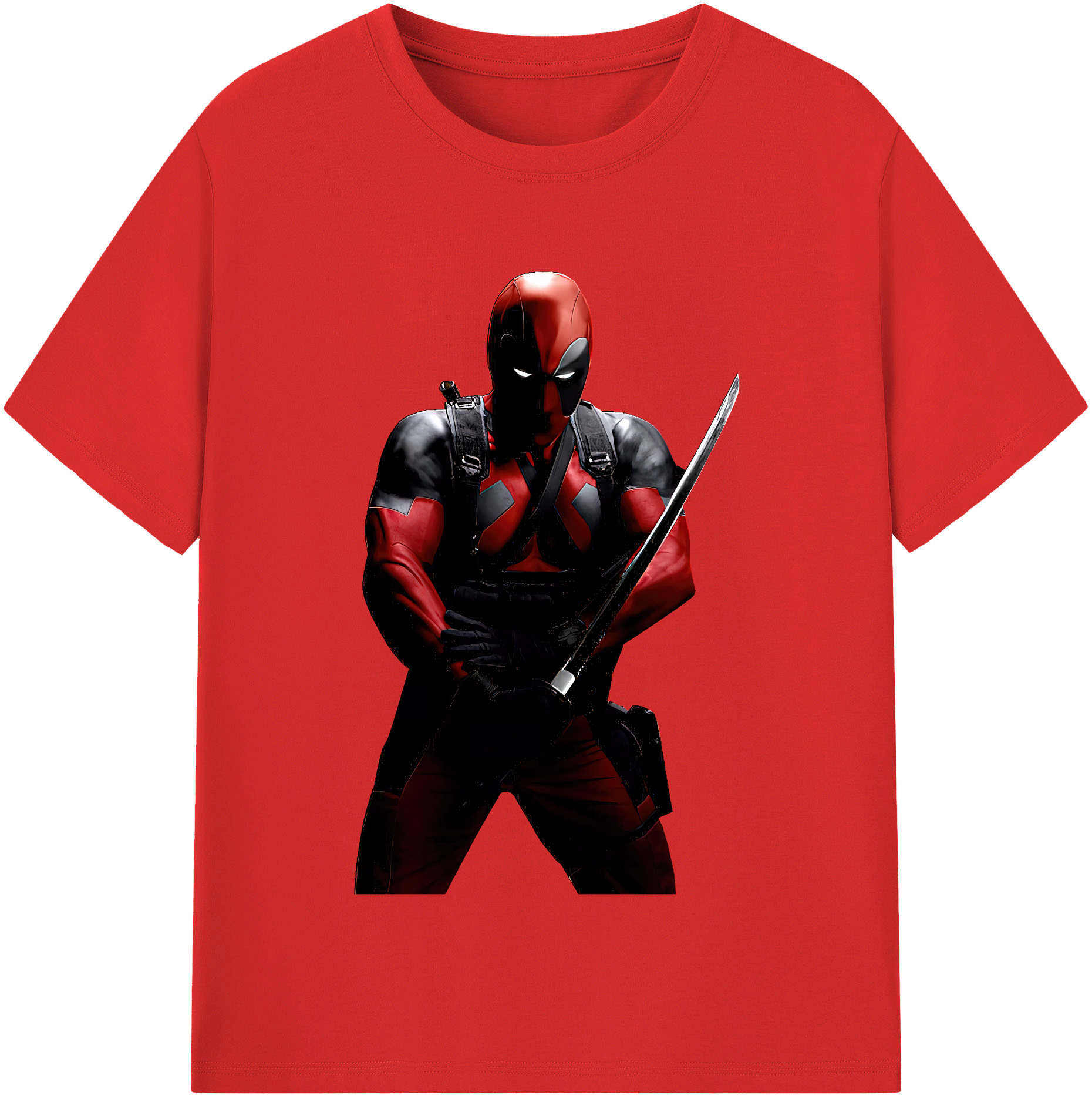 （画像用） Deadpool デッドプール 綿100％半袖Tシャツ（フロントプリント）