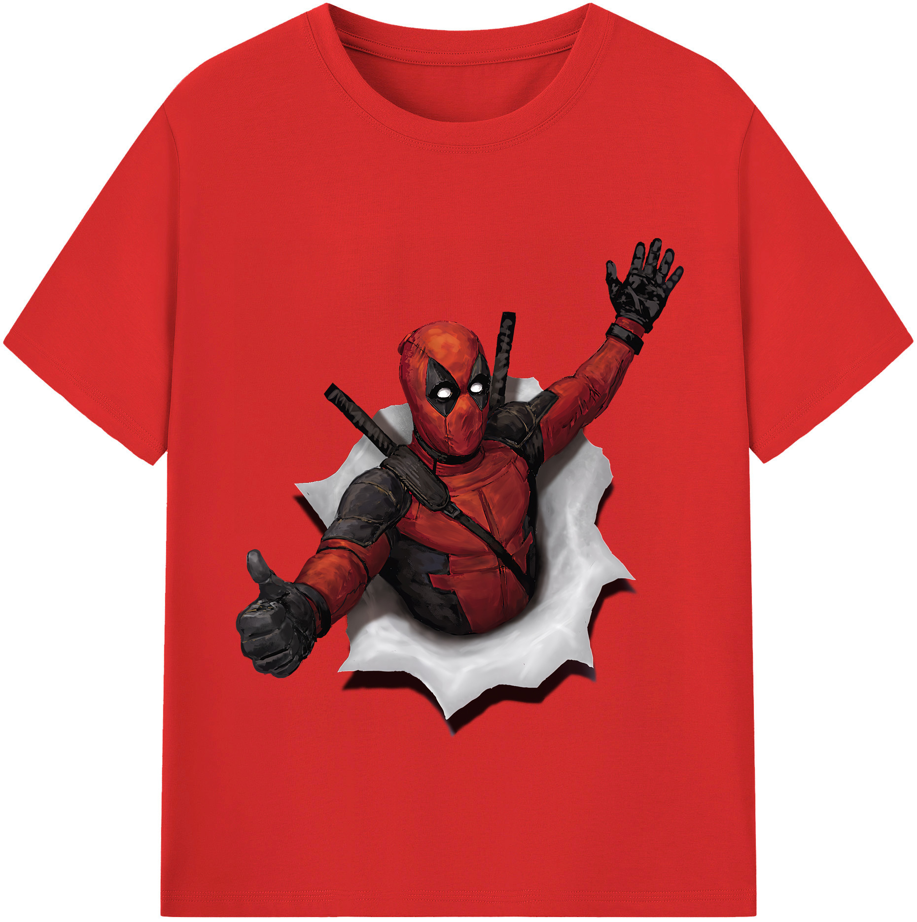 （画像用） Deadpool デッドプール 綿100％半袖Tシャツ（フロントプリント）