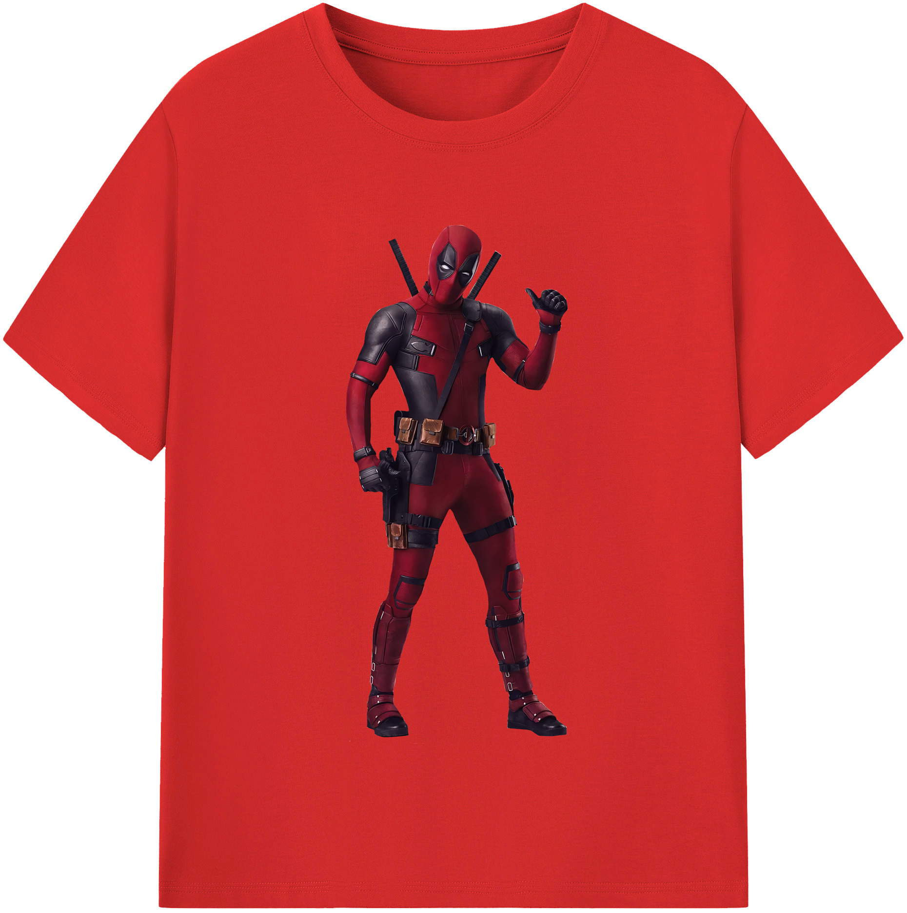 （画像用） Deadpool デッドプール 綿100％半袖Tシャツ（フロントプリント）