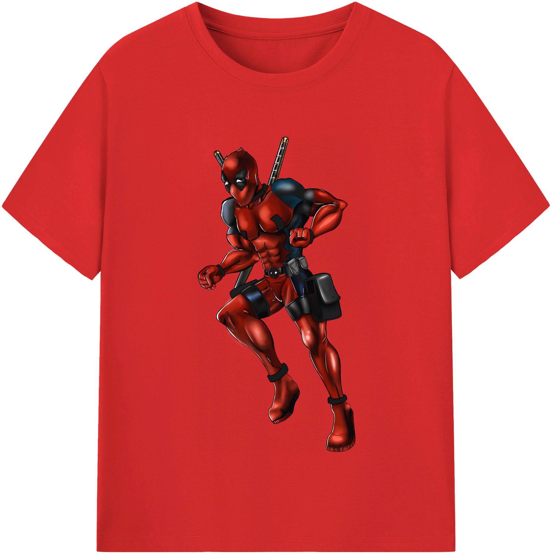 （画像用） Deadpool デッドプール 綿100％半袖Tシャツ（フロントプリント）