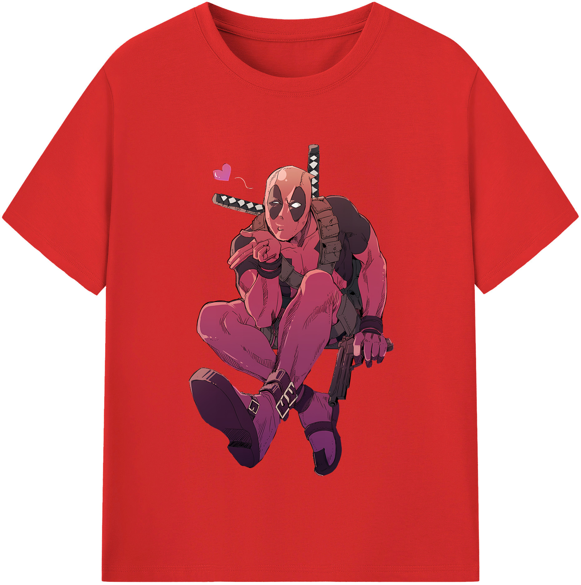 （画像用） Deadpool デッドプール 綿100％半袖Tシャツ（フロントプリント）