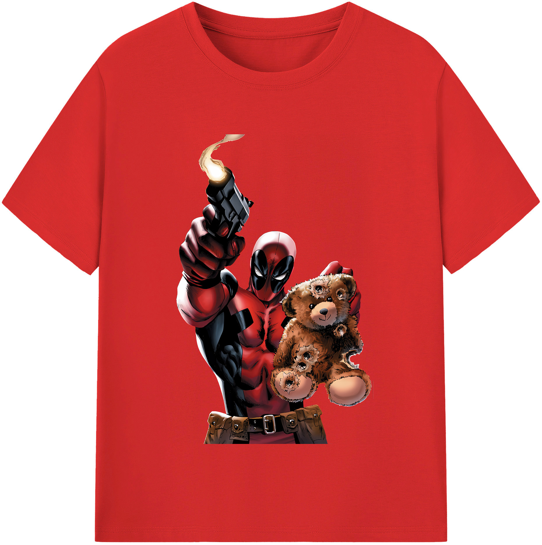 （画像用） Deadpool デッドプール 綿100％半袖Tシャツ（フロントプリント）