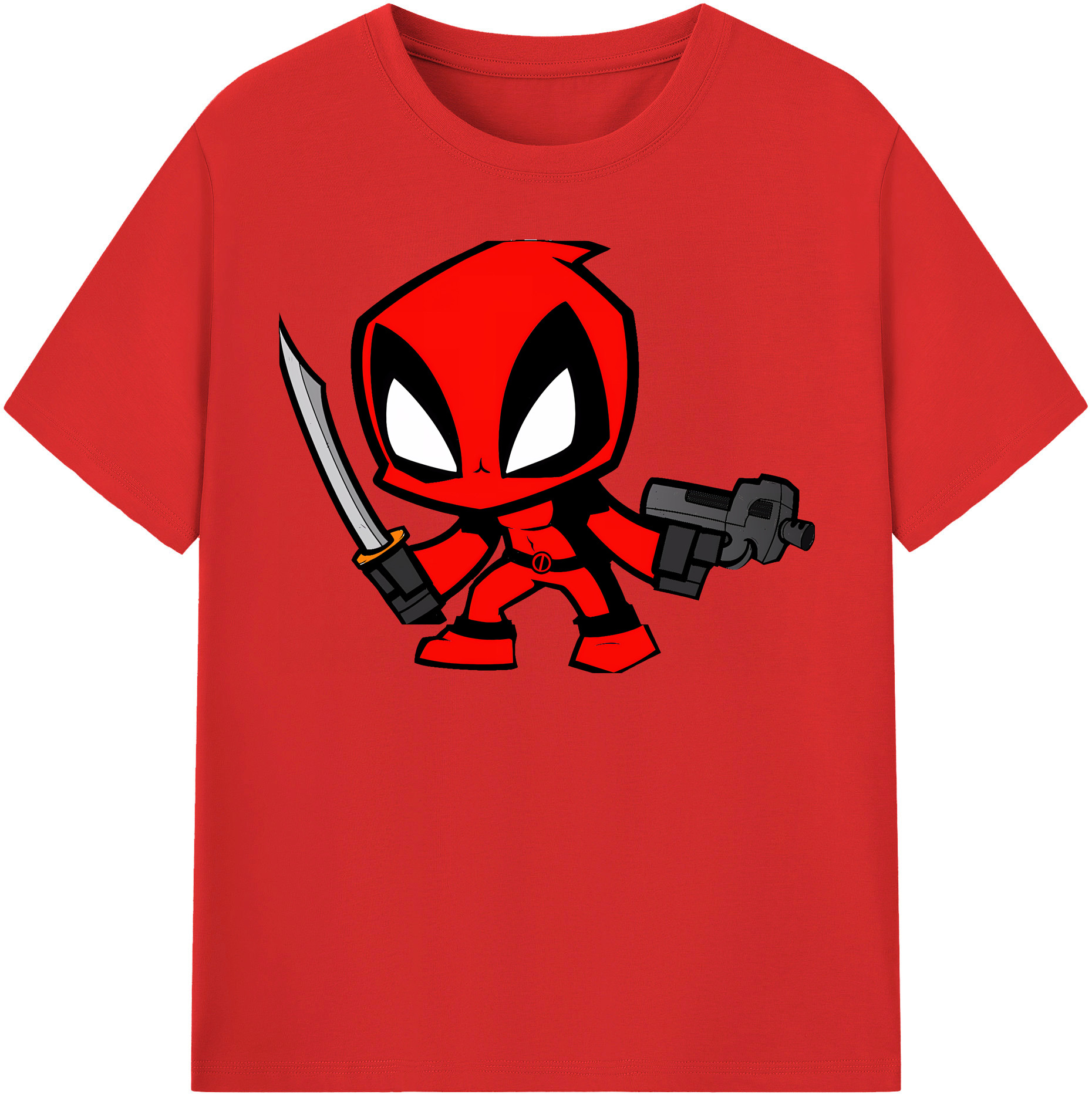 （画像用） Deadpool デッドプール 綿100％半袖Tシャツ（フロントプリント）