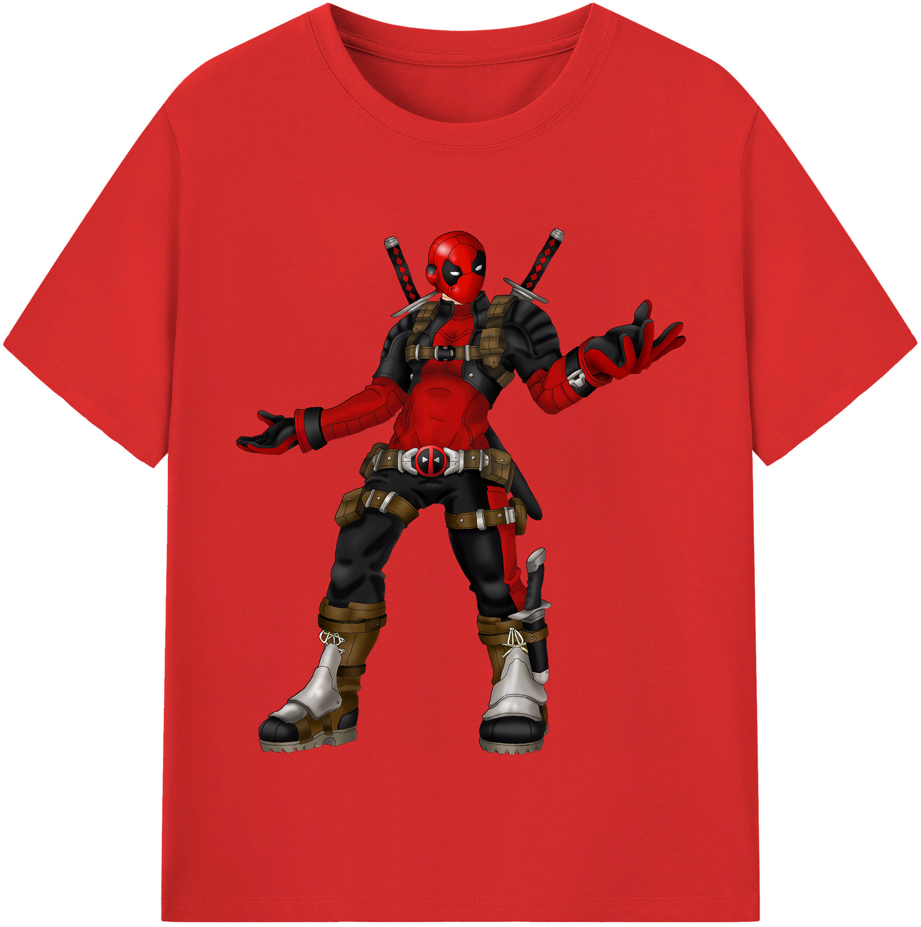 （画像用） Deadpool デッドプール 綿100％半袖Tシャツ（フロントプリント）