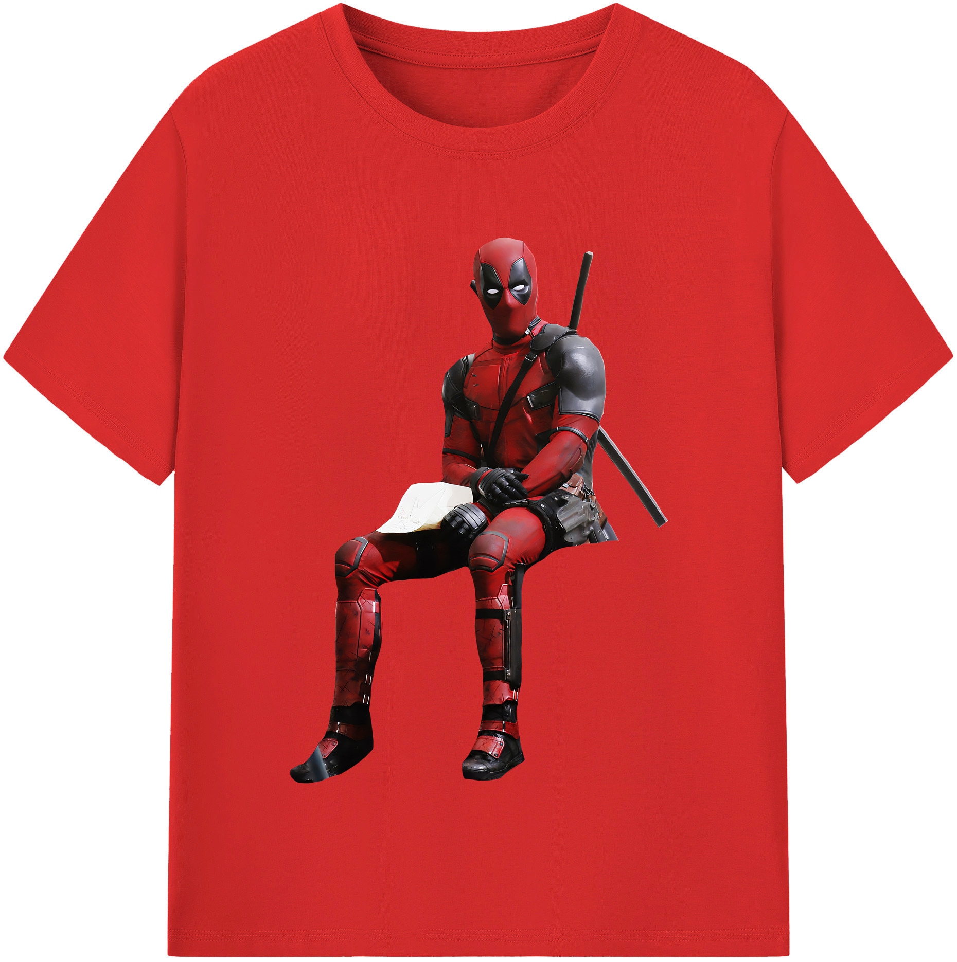 （画像用） Deadpool デッドプール 綿100％半袖Tシャツ（フロントプリント）
