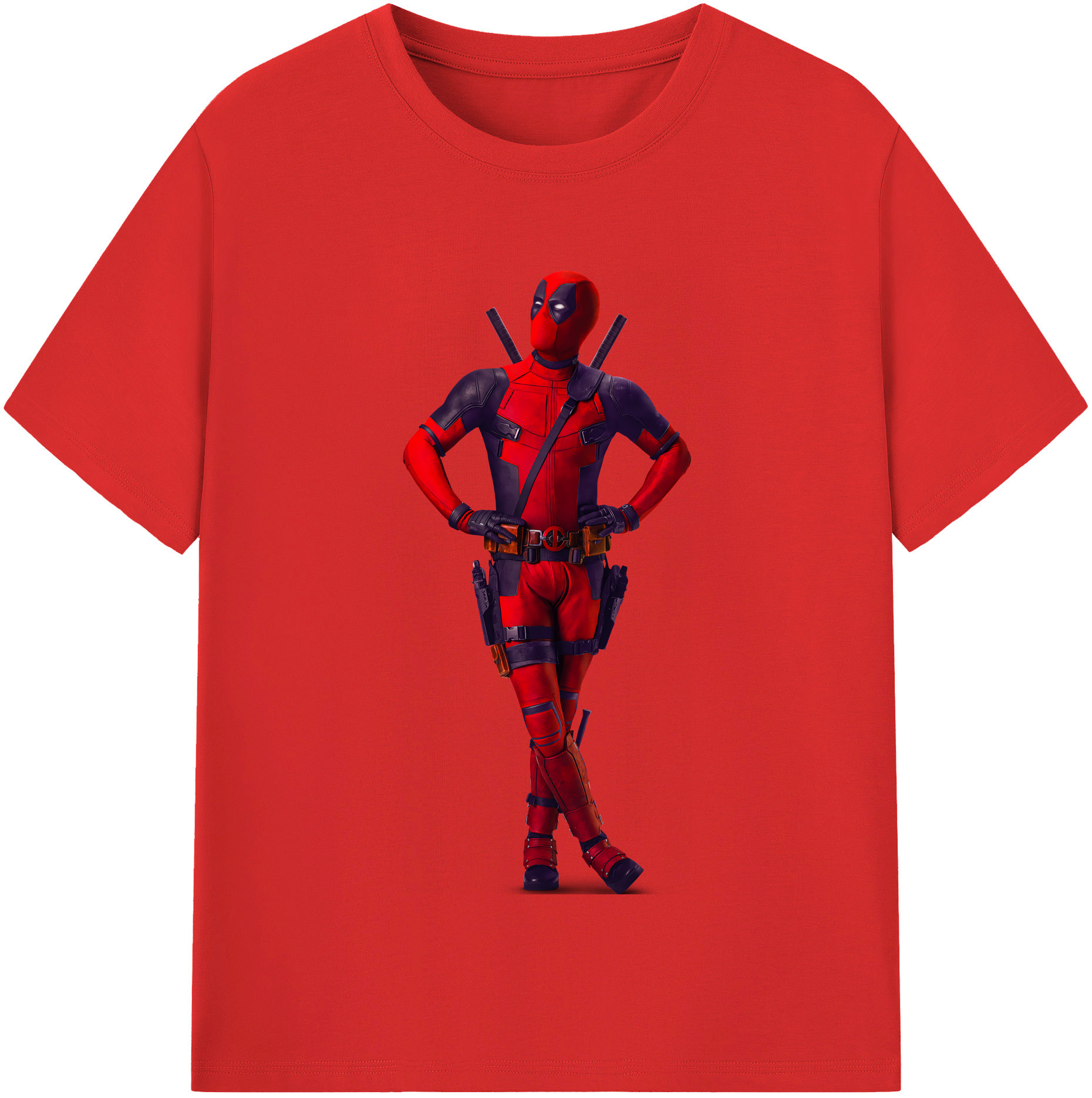 （画像用） Deadpool デッドプール 綿100％半袖Tシャツ（フロントプリント）