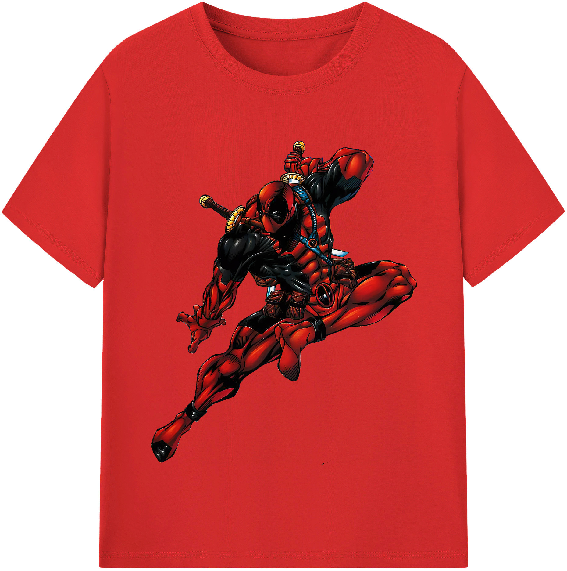 （画像用） Deadpool デッドプール 綿100％半袖Tシャツ（フロントプリント）