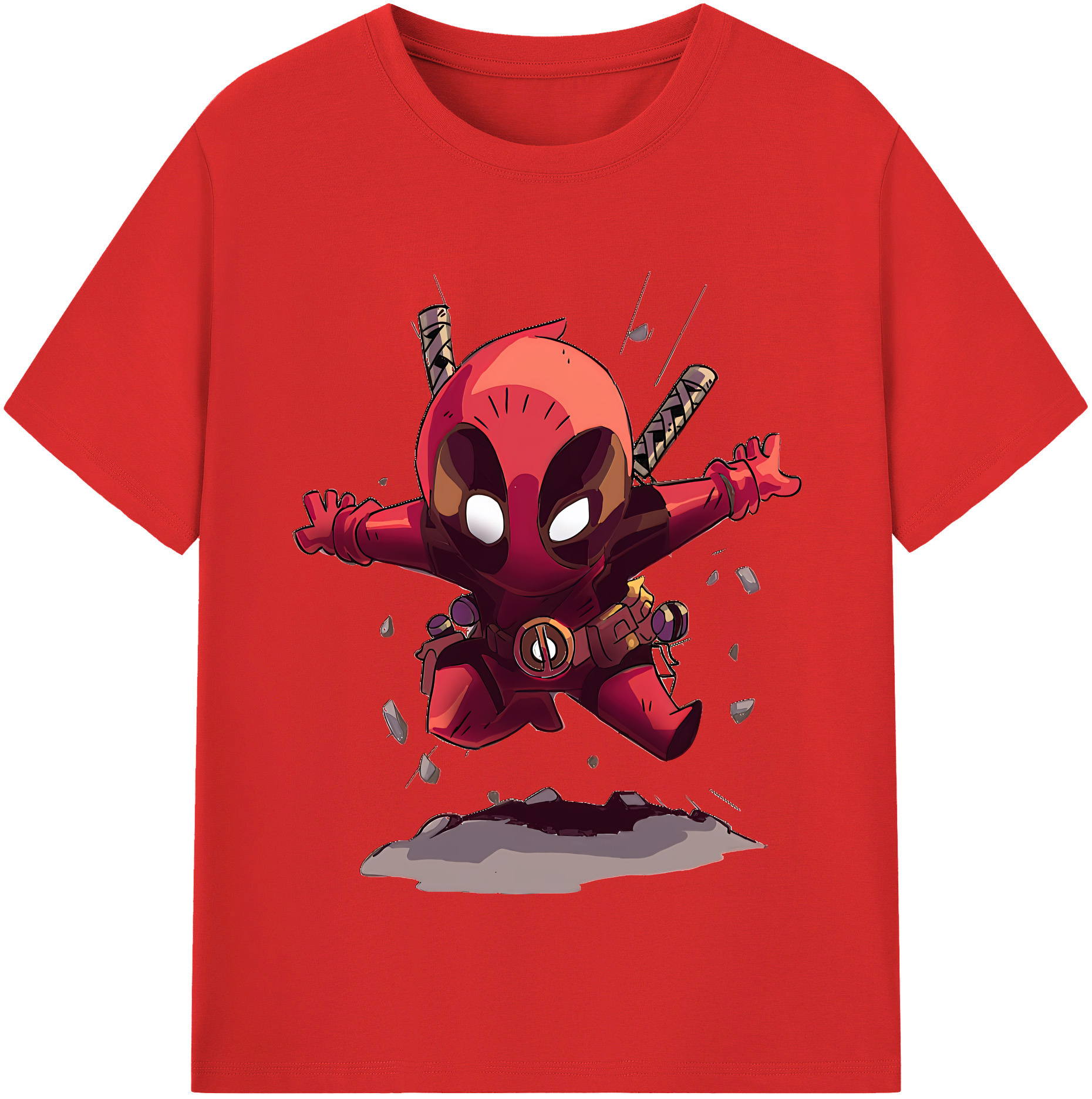 （画像用） Deadpool デッドプール 綿100％半袖Tシャツ（フロントプリント）