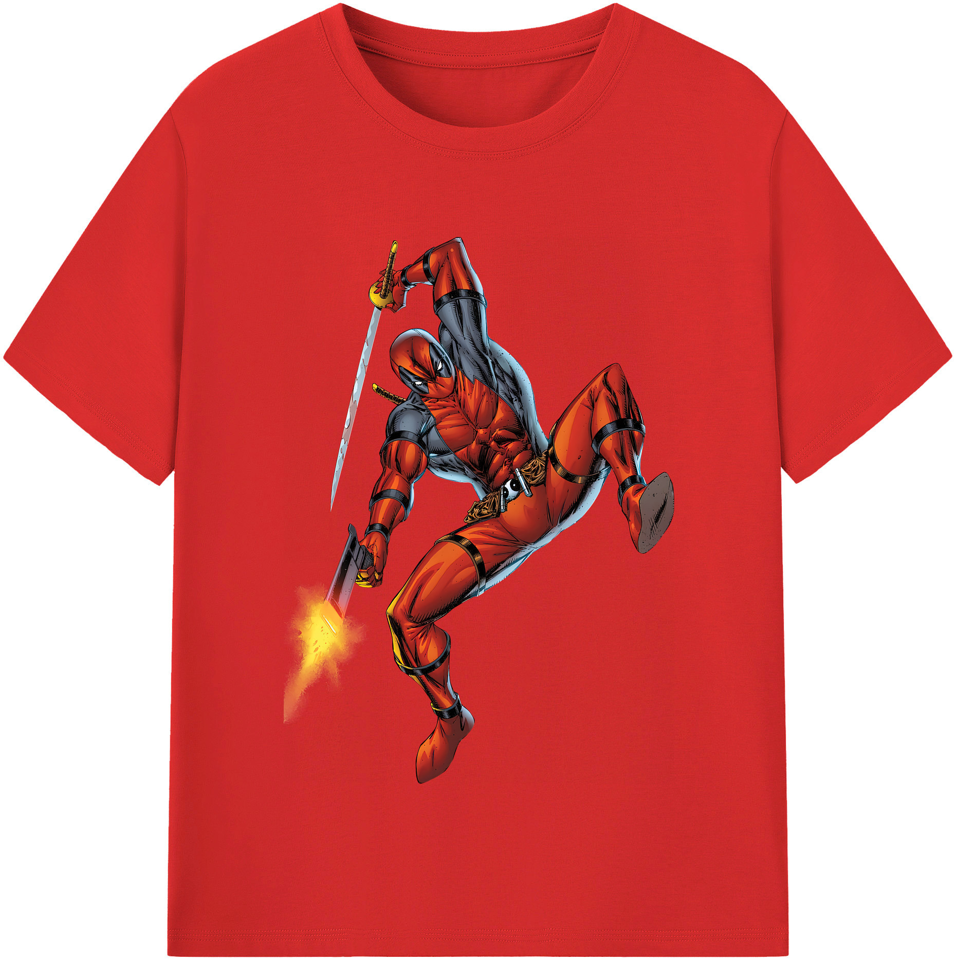 （画像用） Deadpool デッドプール 綿100％半袖Tシャツ（フロントプリント）