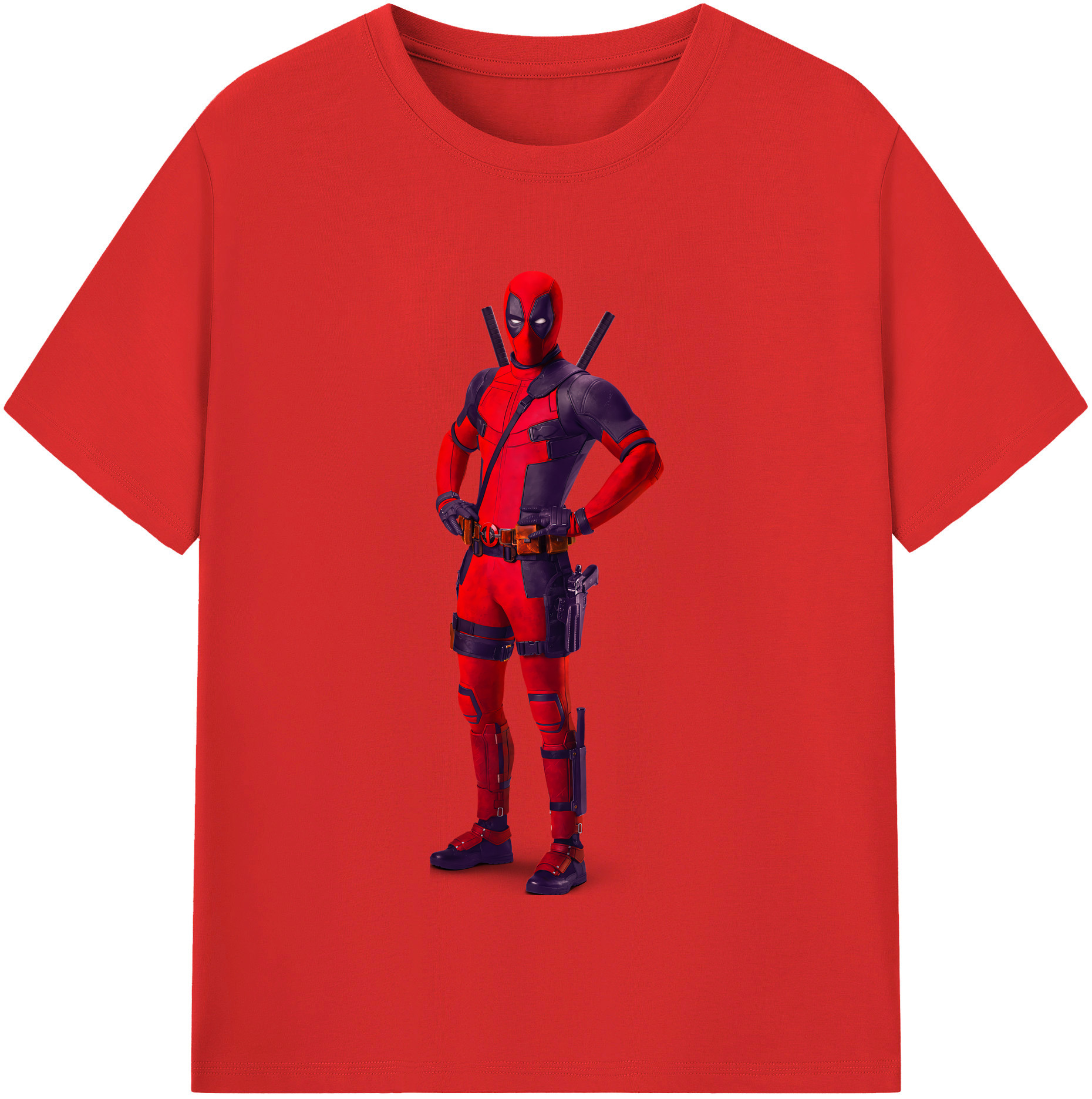 （画像用） Deadpool デッドプール 綿100％半袖Tシャツ（フロントプリント）