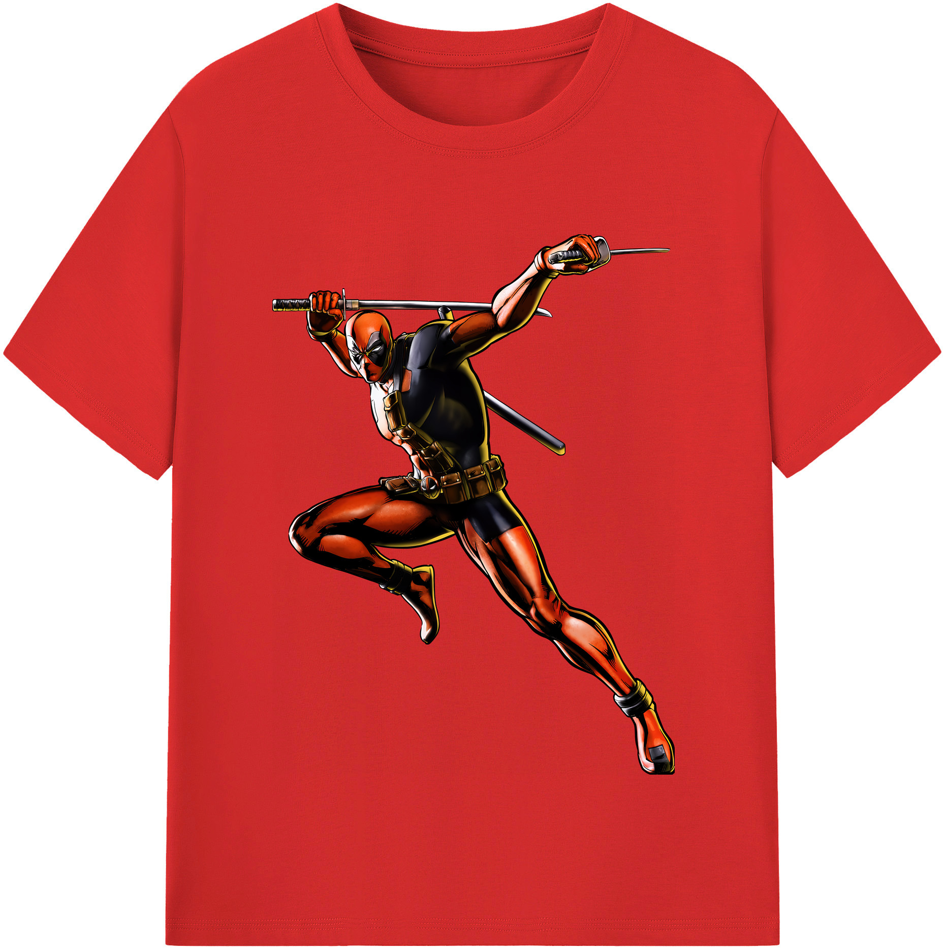 （画像用） Deadpool デッドプール 綿100％半袖Tシャツ（フロントプリント）