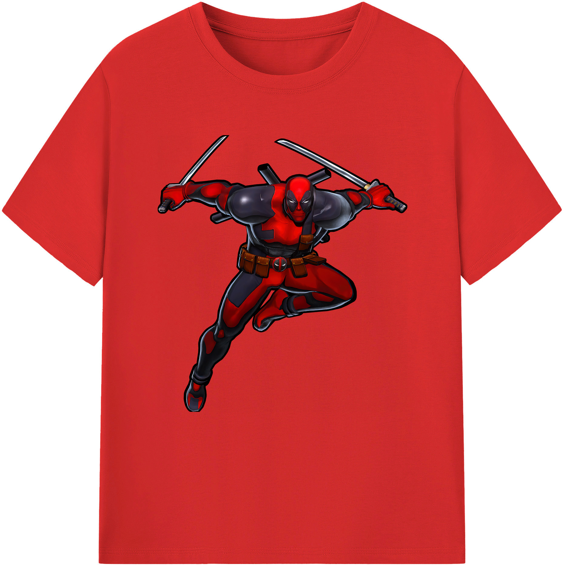 （画像用） Deadpool デッドプール 綿100％半袖Tシャツ（フロントプリント）