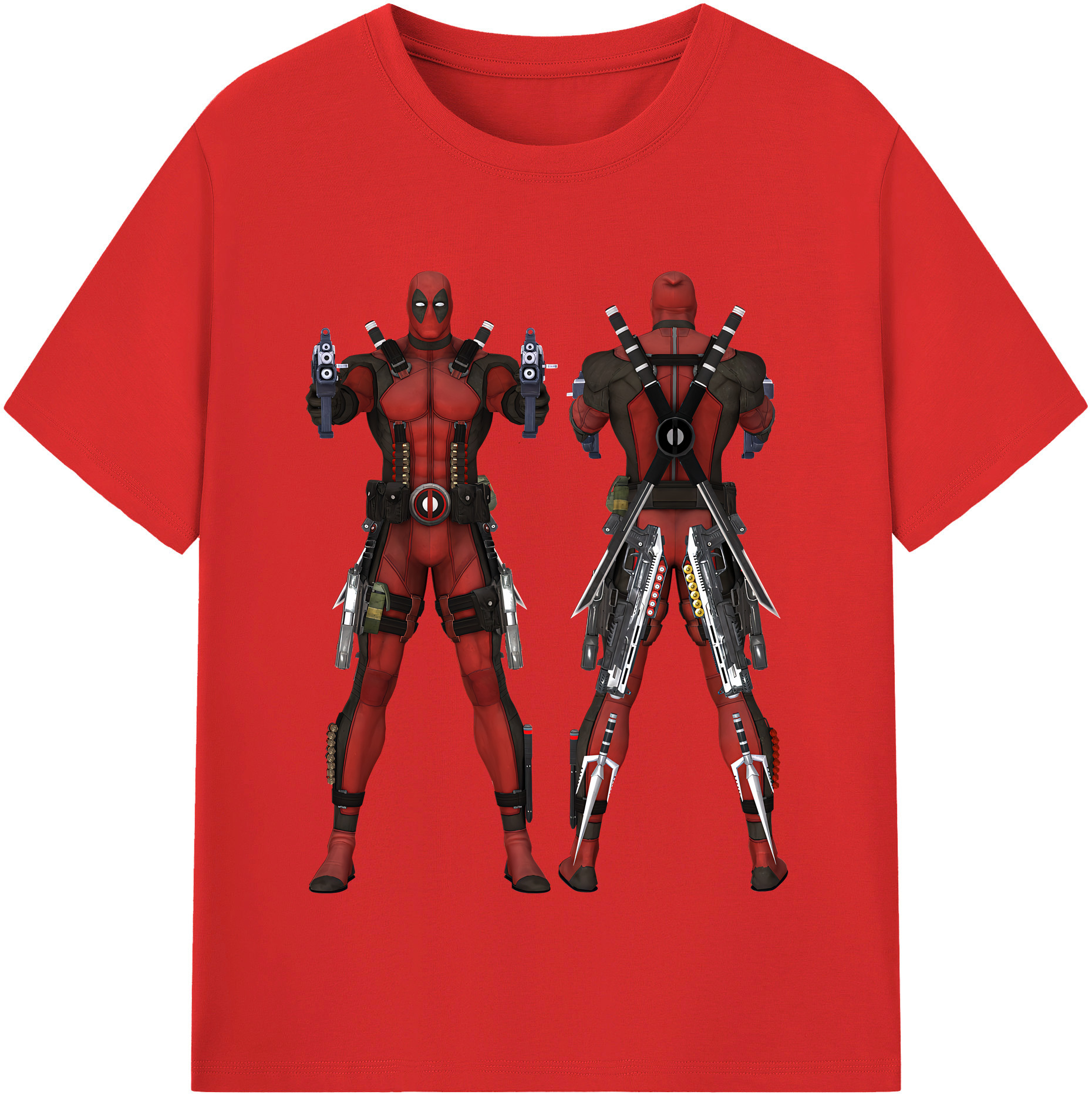 （画像用） Deadpool デッドプール 綿100％半袖Tシャツ（フロントプリント）