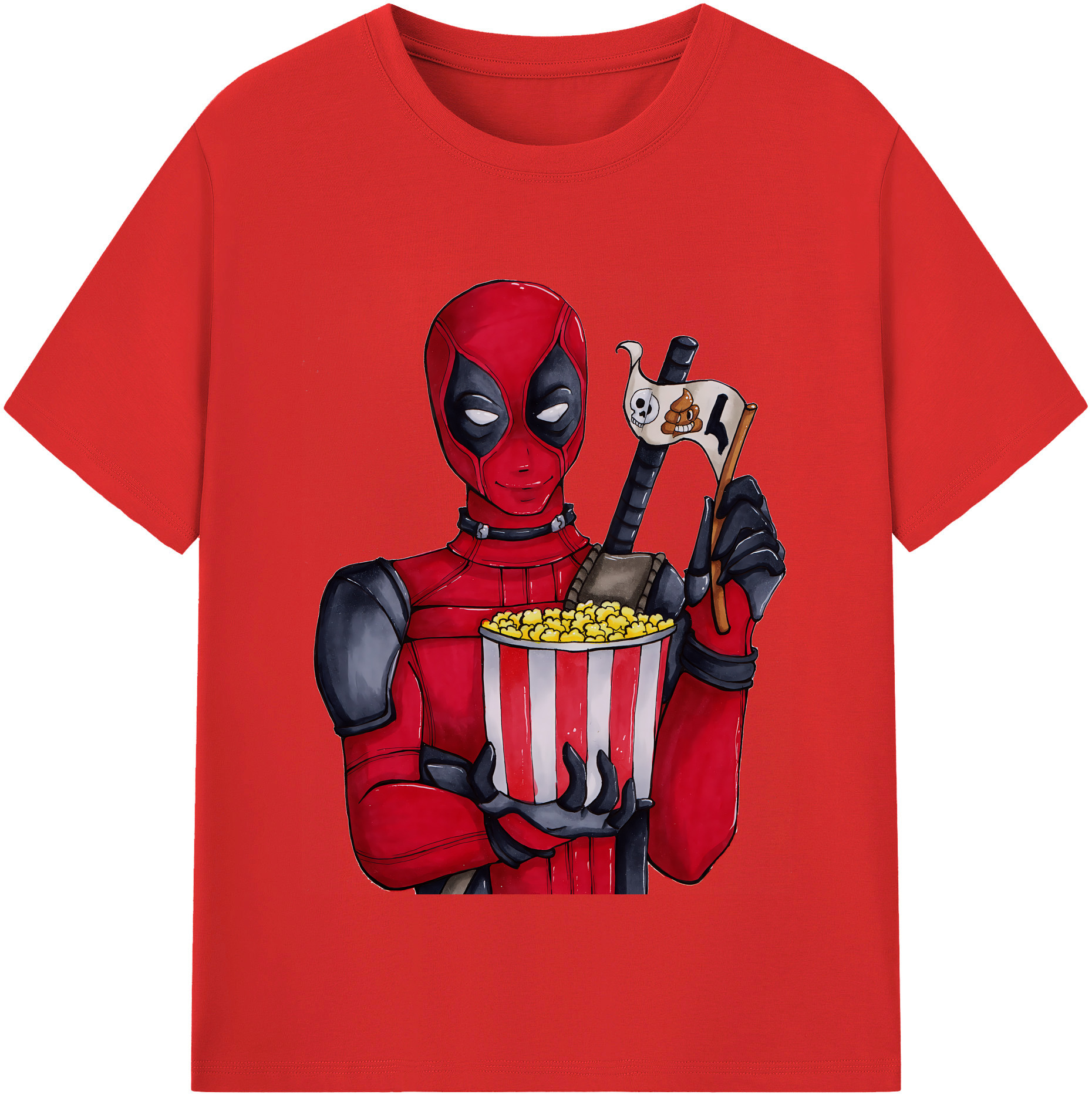 （画像用） Deadpool デッドプール 綿100％半袖Tシャツ（フロントプリント）