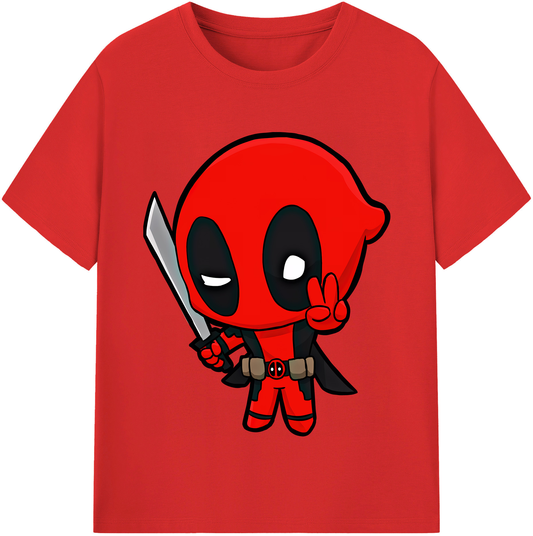 （画像用） Deadpool デッドプール 綿100％半袖Tシャツ（フロントプリント）
