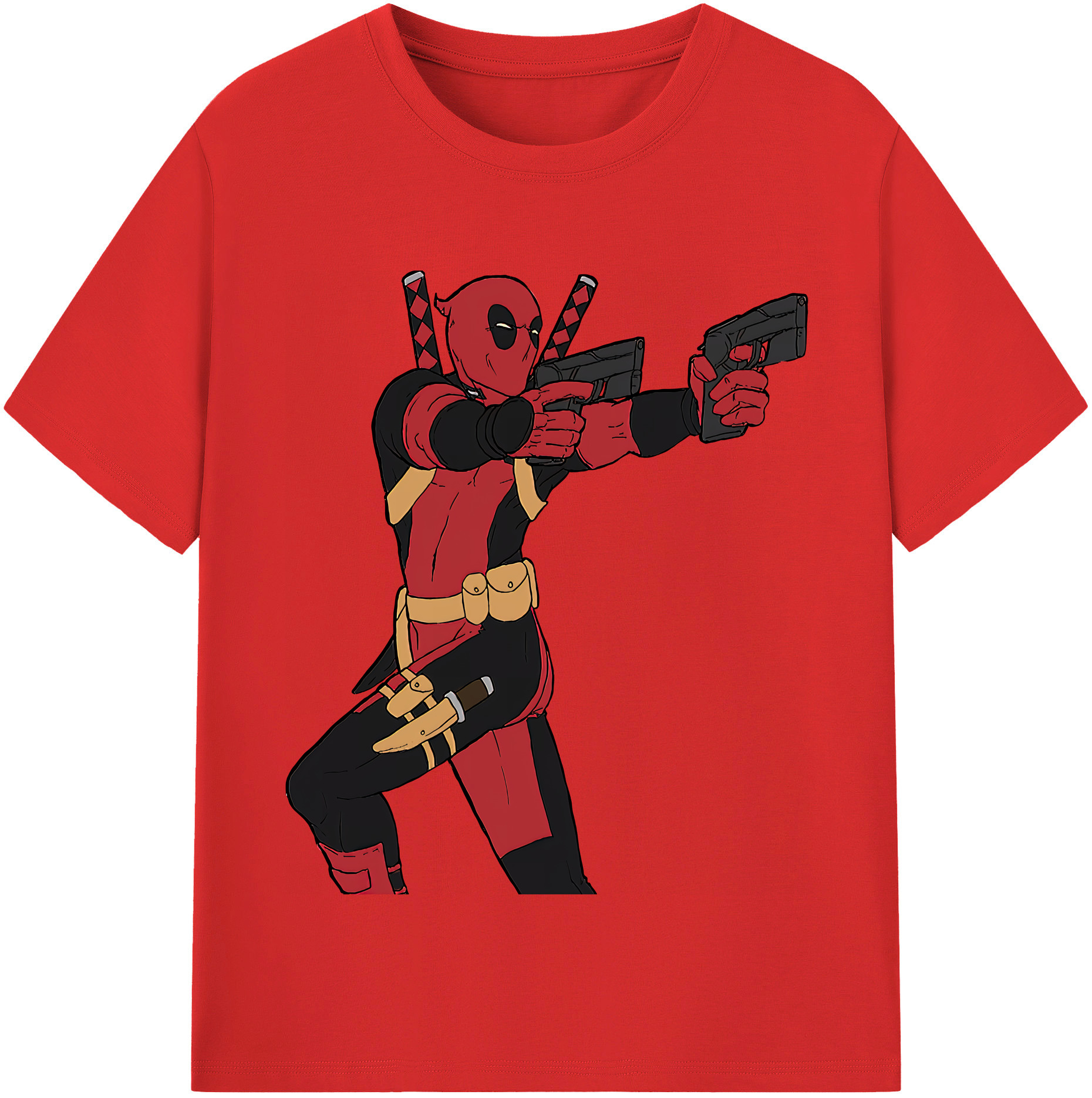 （画像用） Deadpool デッドプール 綿100％半袖Tシャツ（フロントプリント）