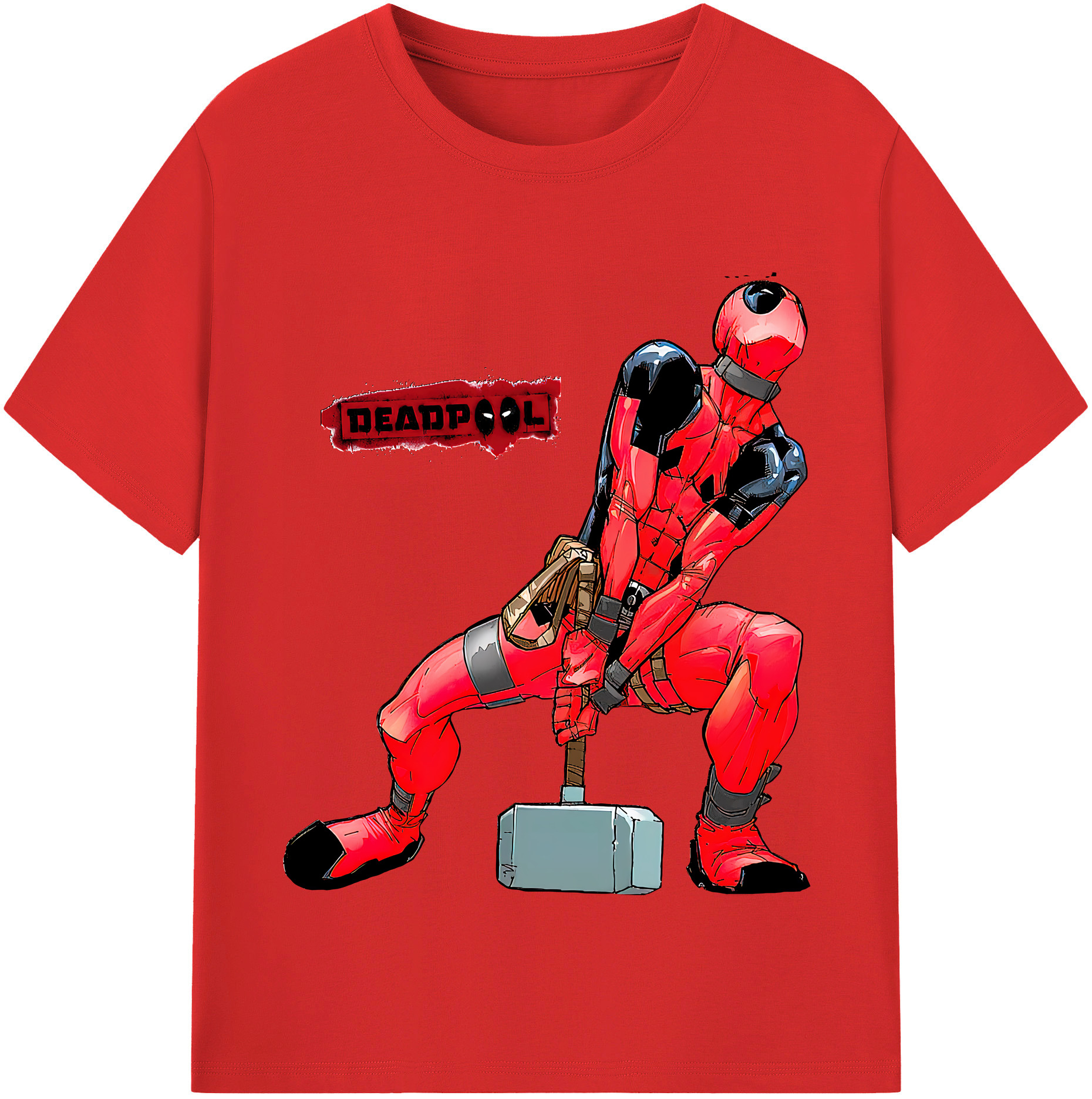 （画像用） Deadpool デッドプール 綿100％半袖Tシャツ（フロントプリント）