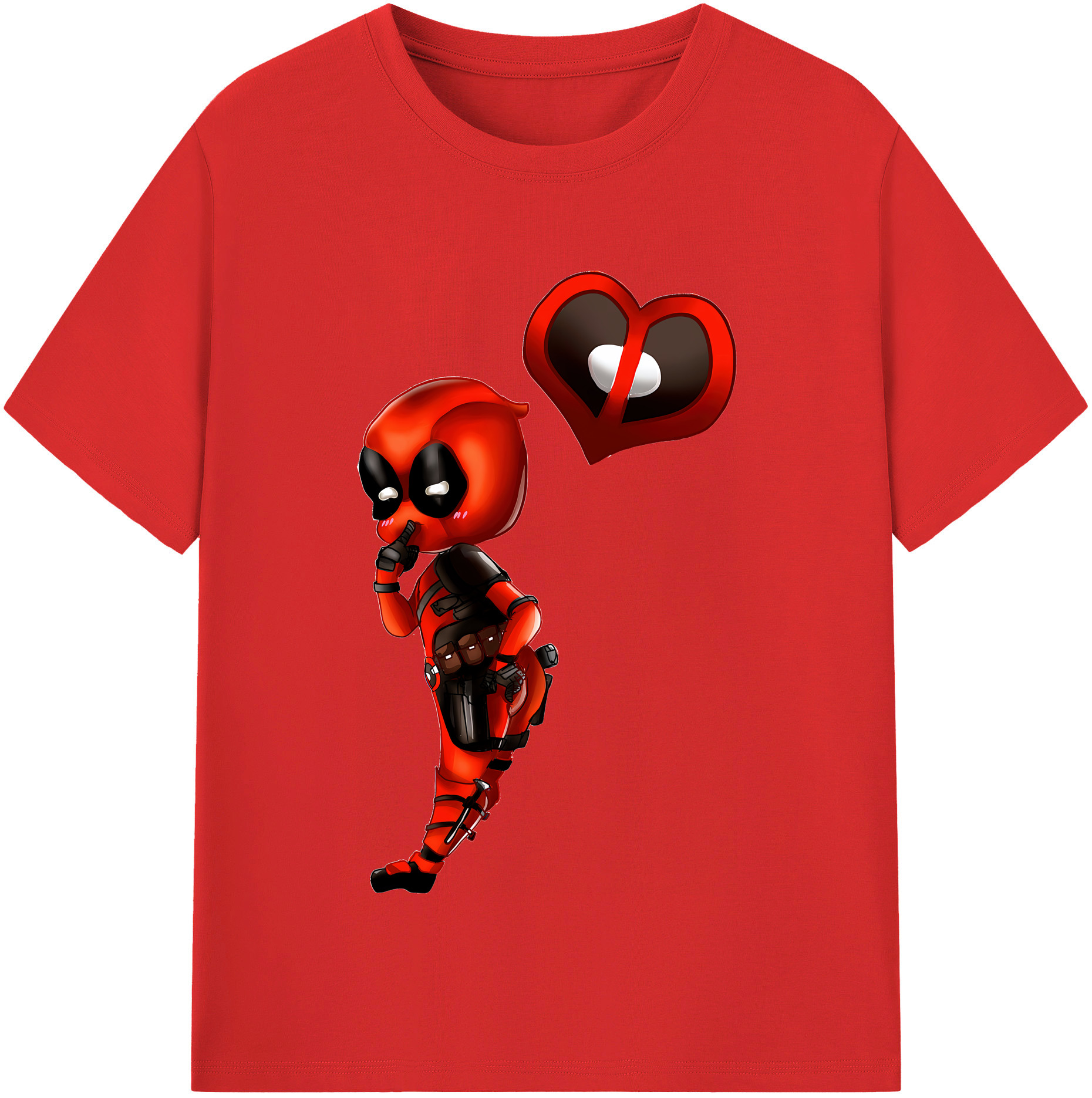 （画像用） Deadpool デッドプール 綿100％半袖Tシャツ（フロントプリント）