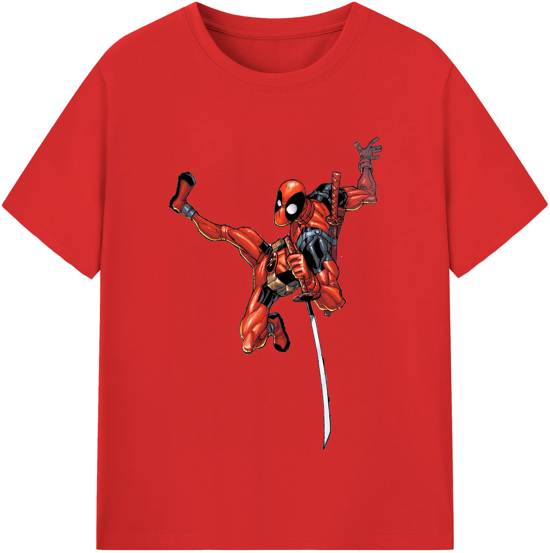 （画像用） Deadpool デッドプール 綿100％半袖Tシャツ（フロントプリント）