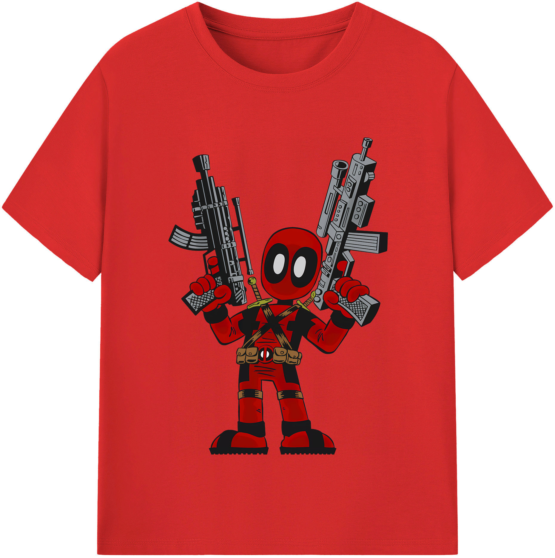 （画像用） Deadpool デッドプール 綿100％半袖Tシャツ（フロントプリント）