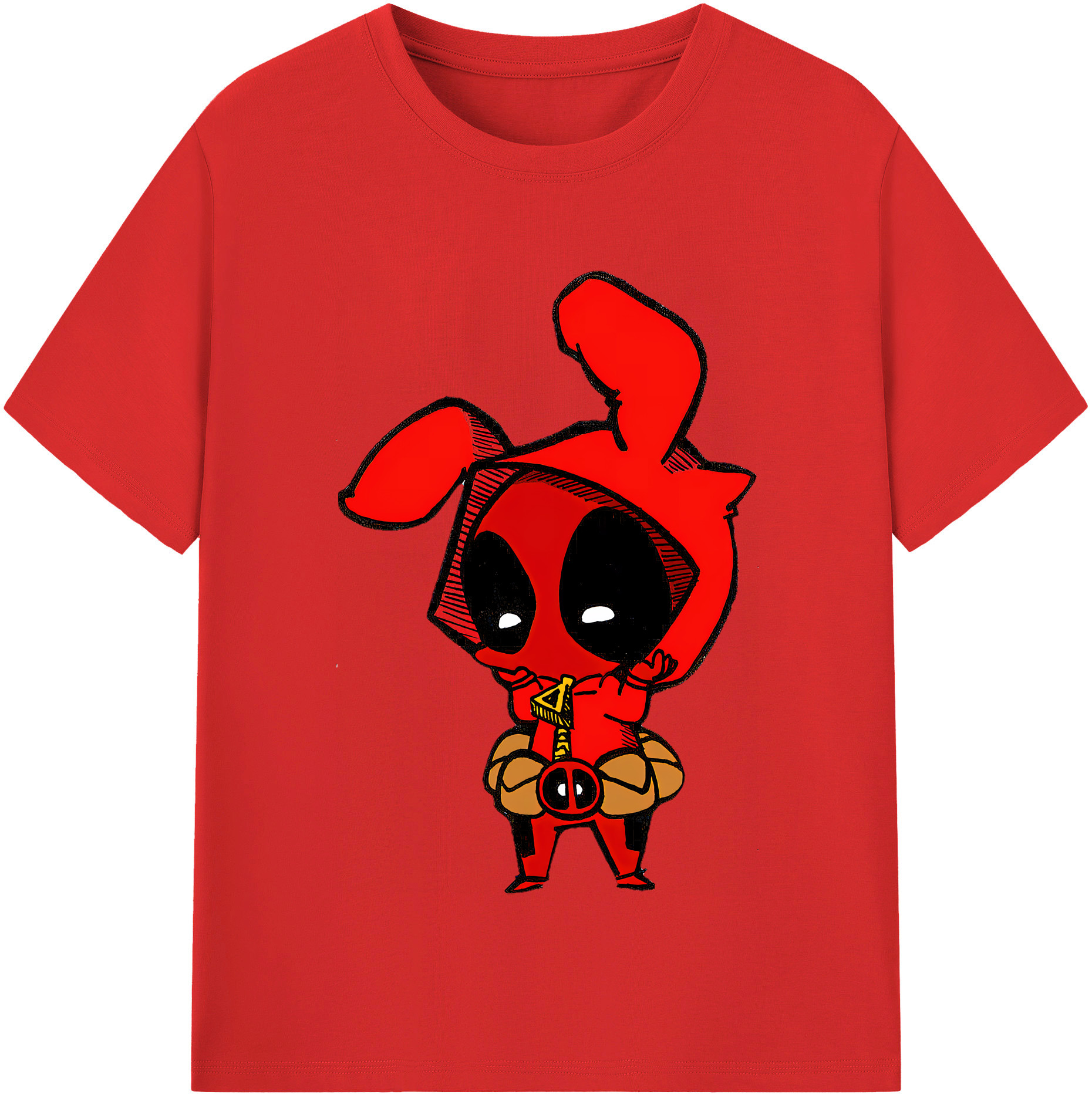 （画像用） Deadpool デッドプール 綿100％半袖Tシャツ（フロントプリント）